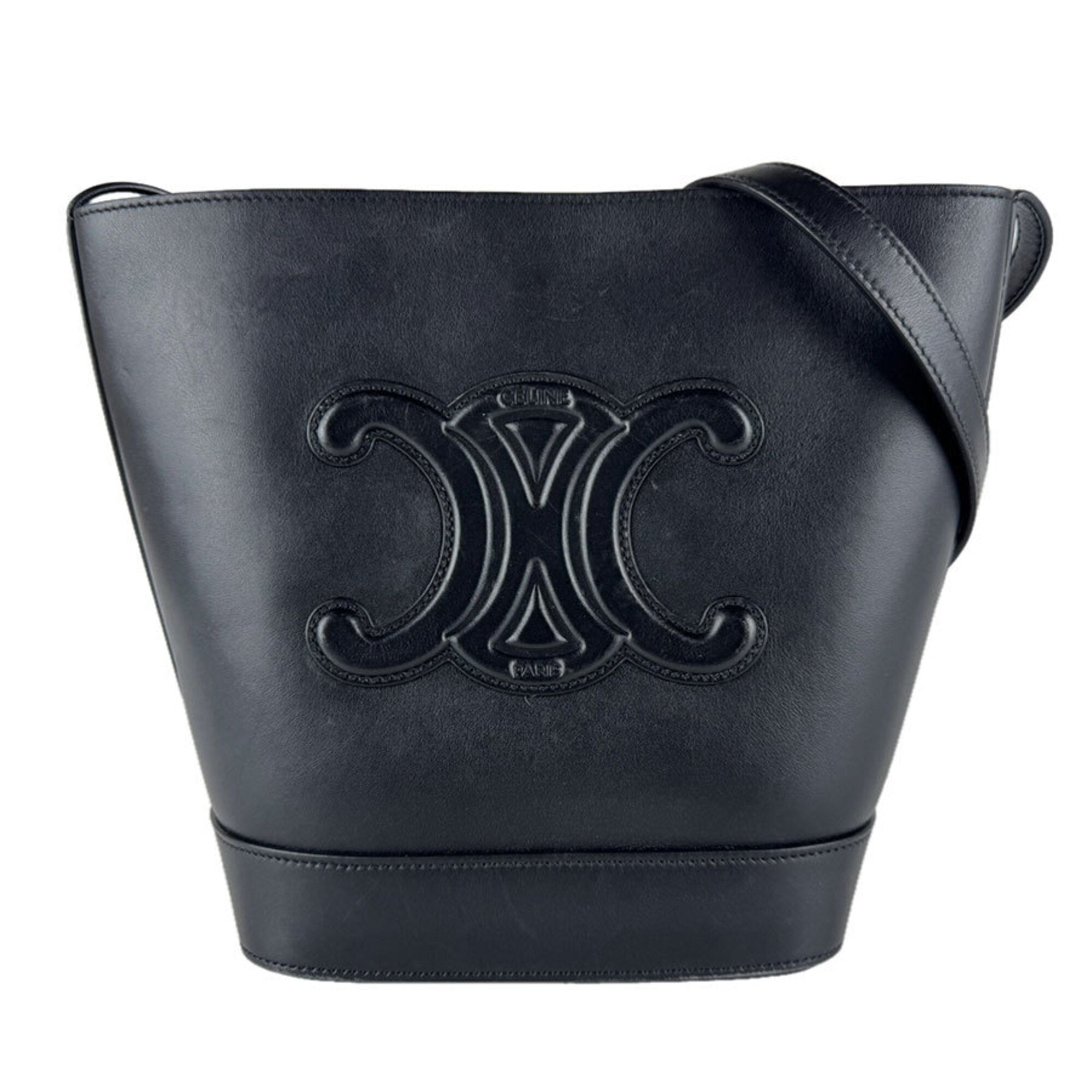 Celine Black Leather Shoulder Bag (Pre-Owned)