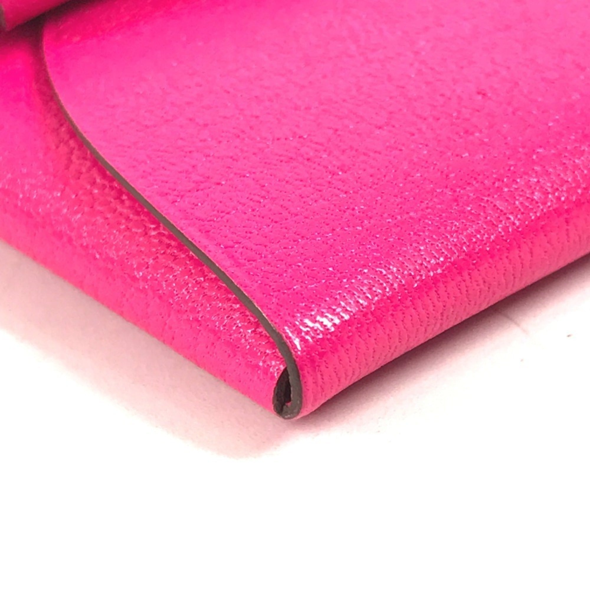 Hermes Pink Leather Coin Purse/Coin Case (Pre-Owned)