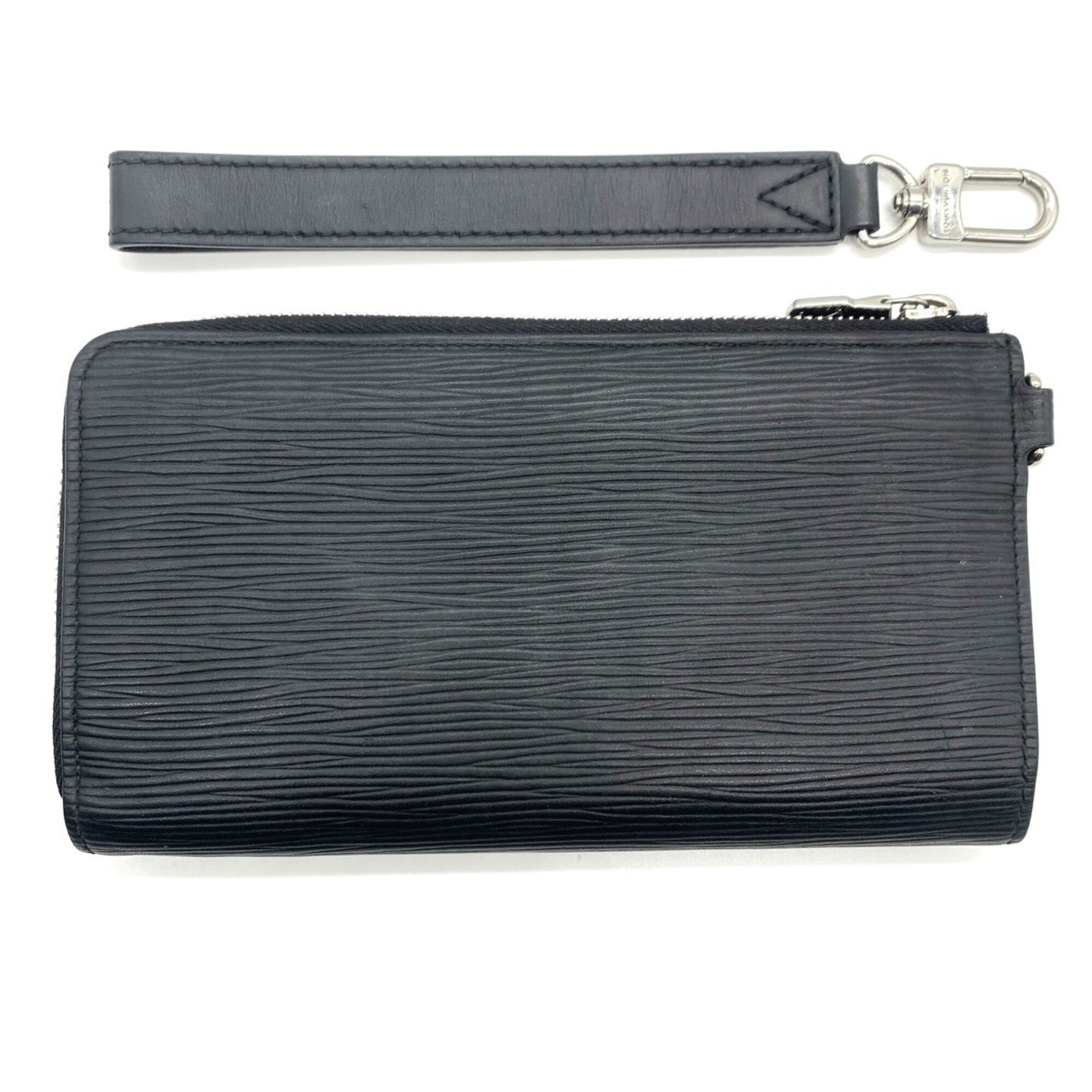 Louis Vuitton Epi Black Noir Epi Leather Long Wallet (Bi-Fold) (Pre-Owned)