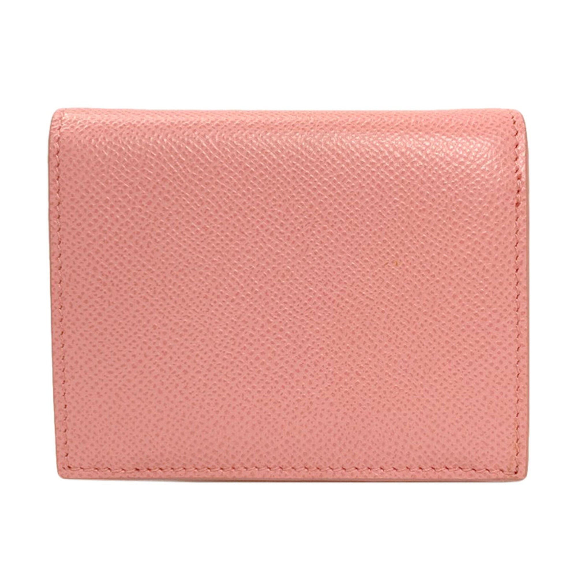 Salvatore Ferragamo Gancini Pink Leather Wallet (Bi-Fold) (Pre-Owned)