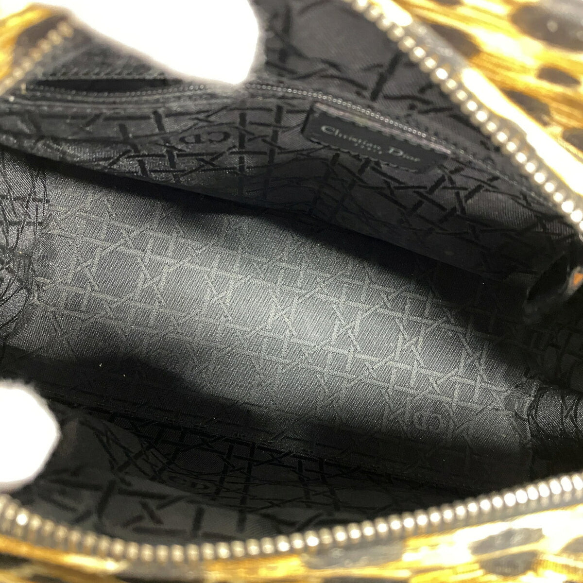 Christian Dior Black Brown Canvas Handbag (Pre-Owned)
