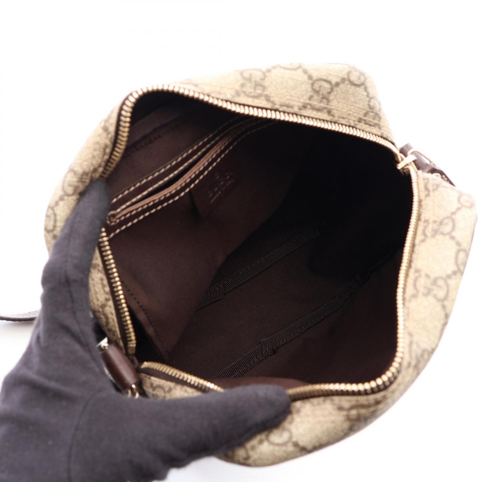 Gucci Beige Brown Pvc Leather Handbag Shoulder Bag (Pre-Owned)