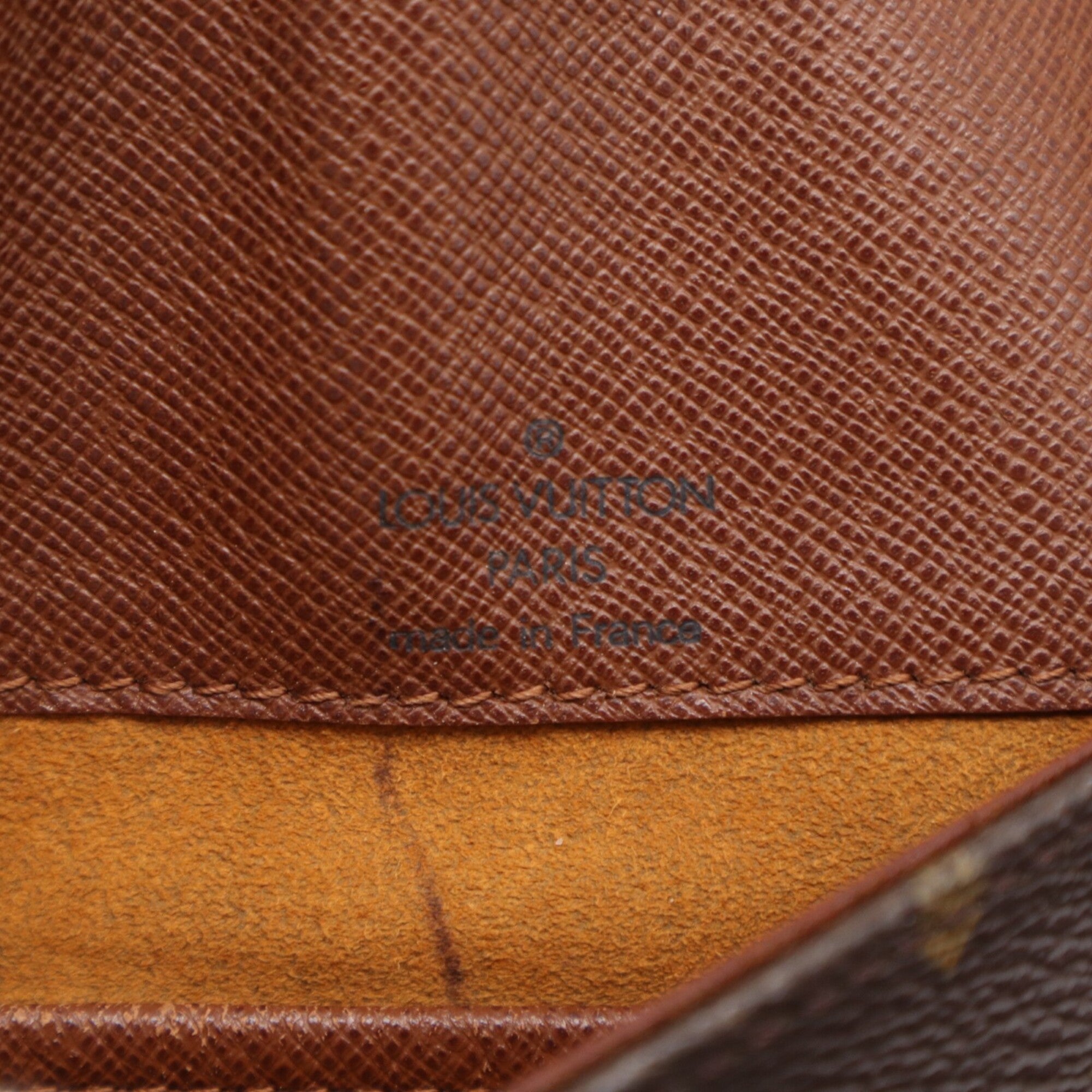 Louis Vuitton Beige Brown Monogram Coated Canvas Leather Shoulder Bag (Pre-Owned)