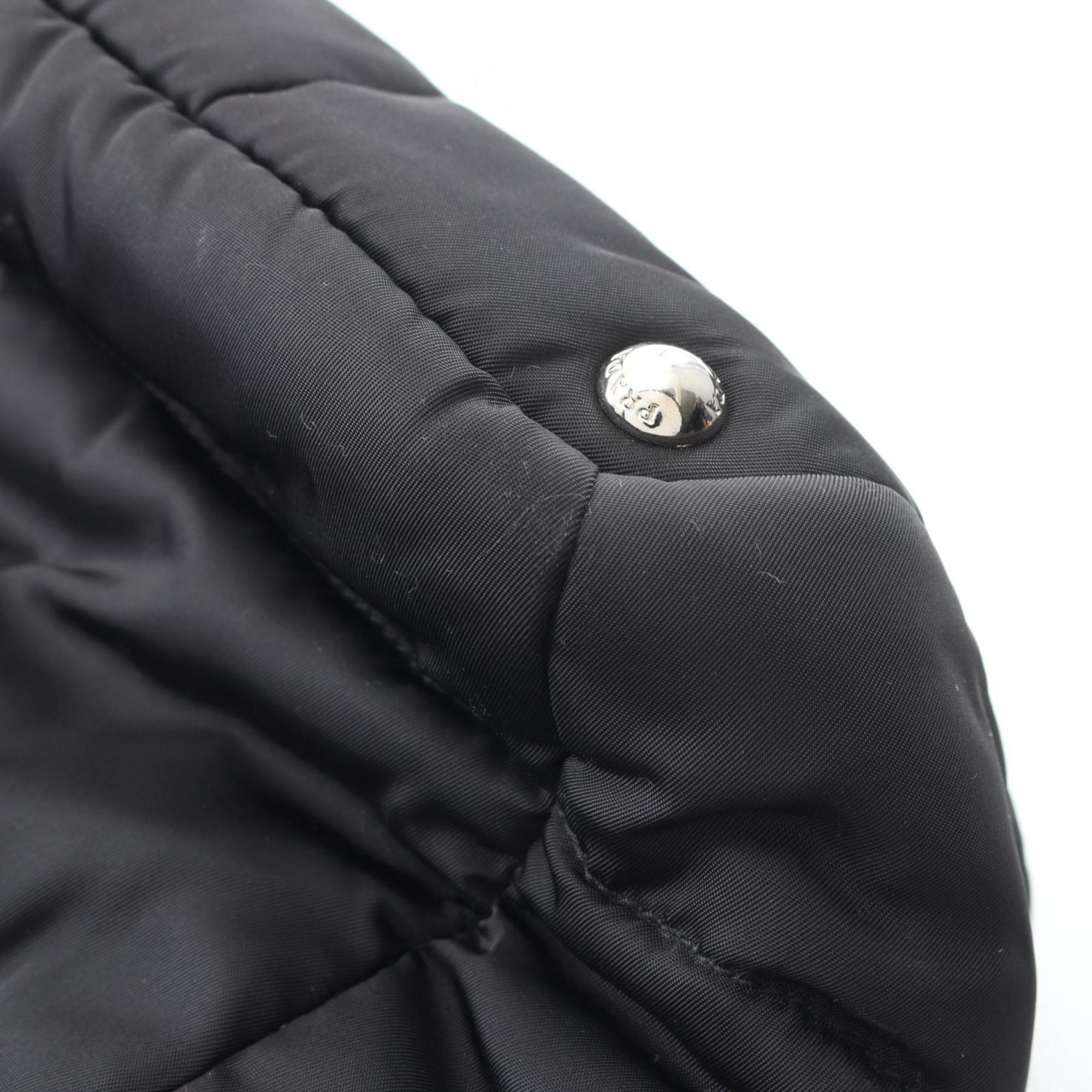 Prada Black Nylon Leather Tote Bag (Pre-Owned)