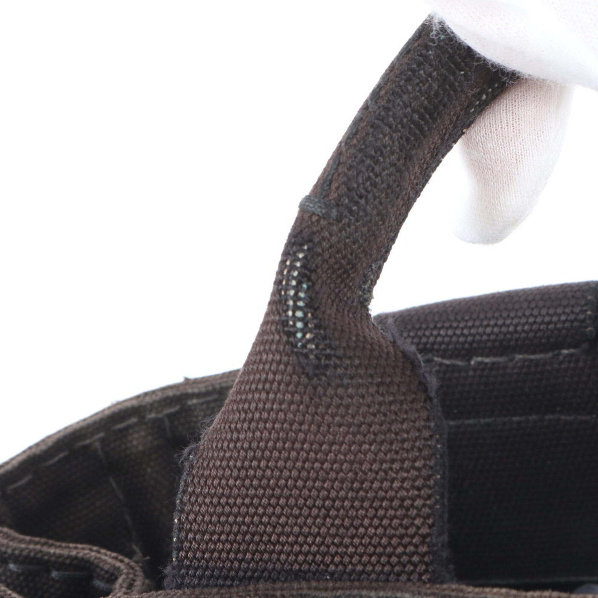 Prada Black Canvas Handbag Tote Bag (Pre-Owned)
