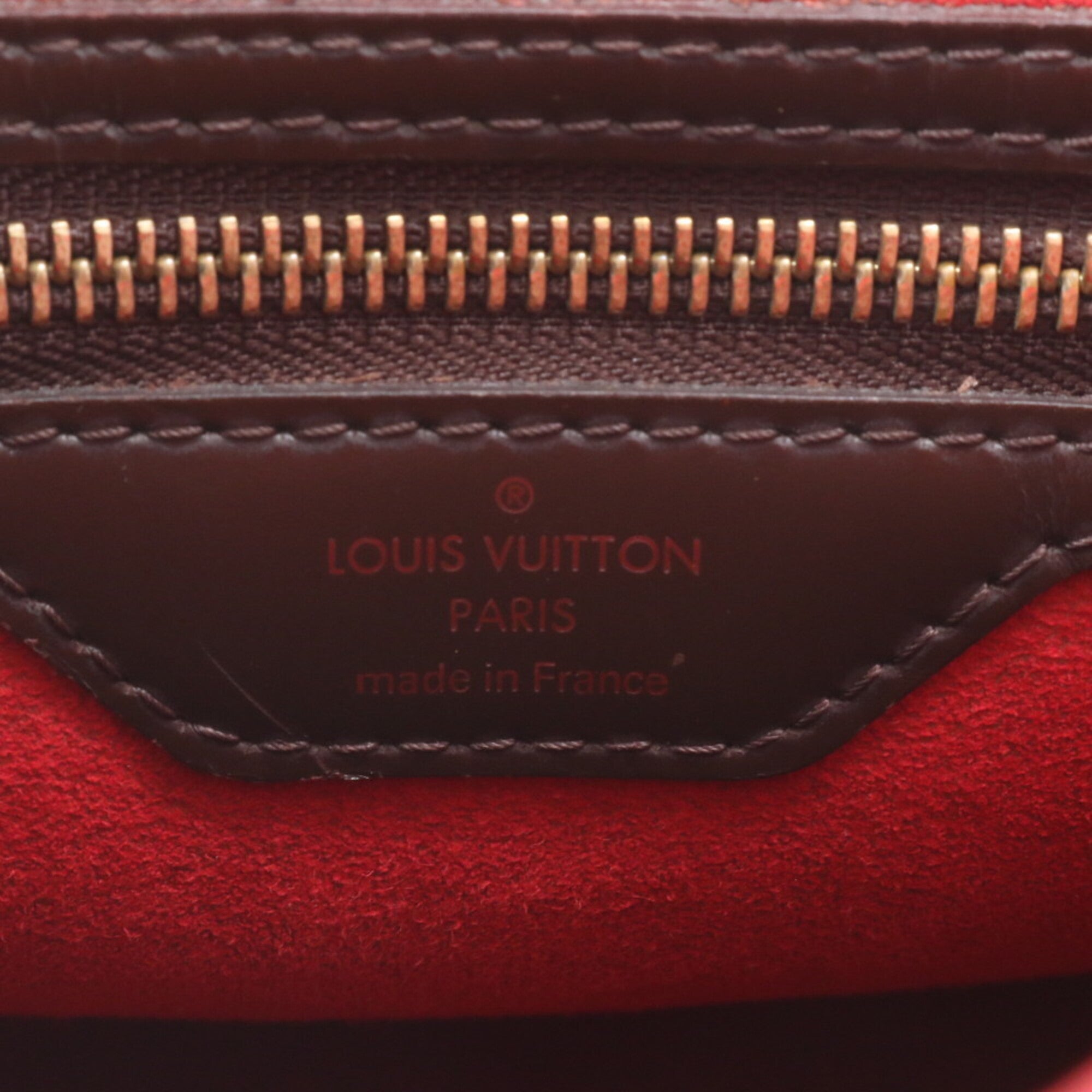Louis Vuitton Brown Damier Canvas Coated Canvas Leather Handbag Shoulder Bag (Pre-Owned)