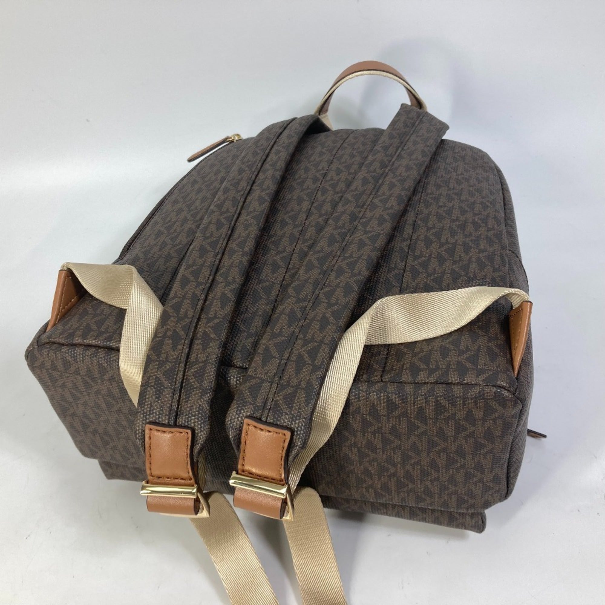 Michael Kors Brown Pvc Leather Backpack (Pre-Owned)