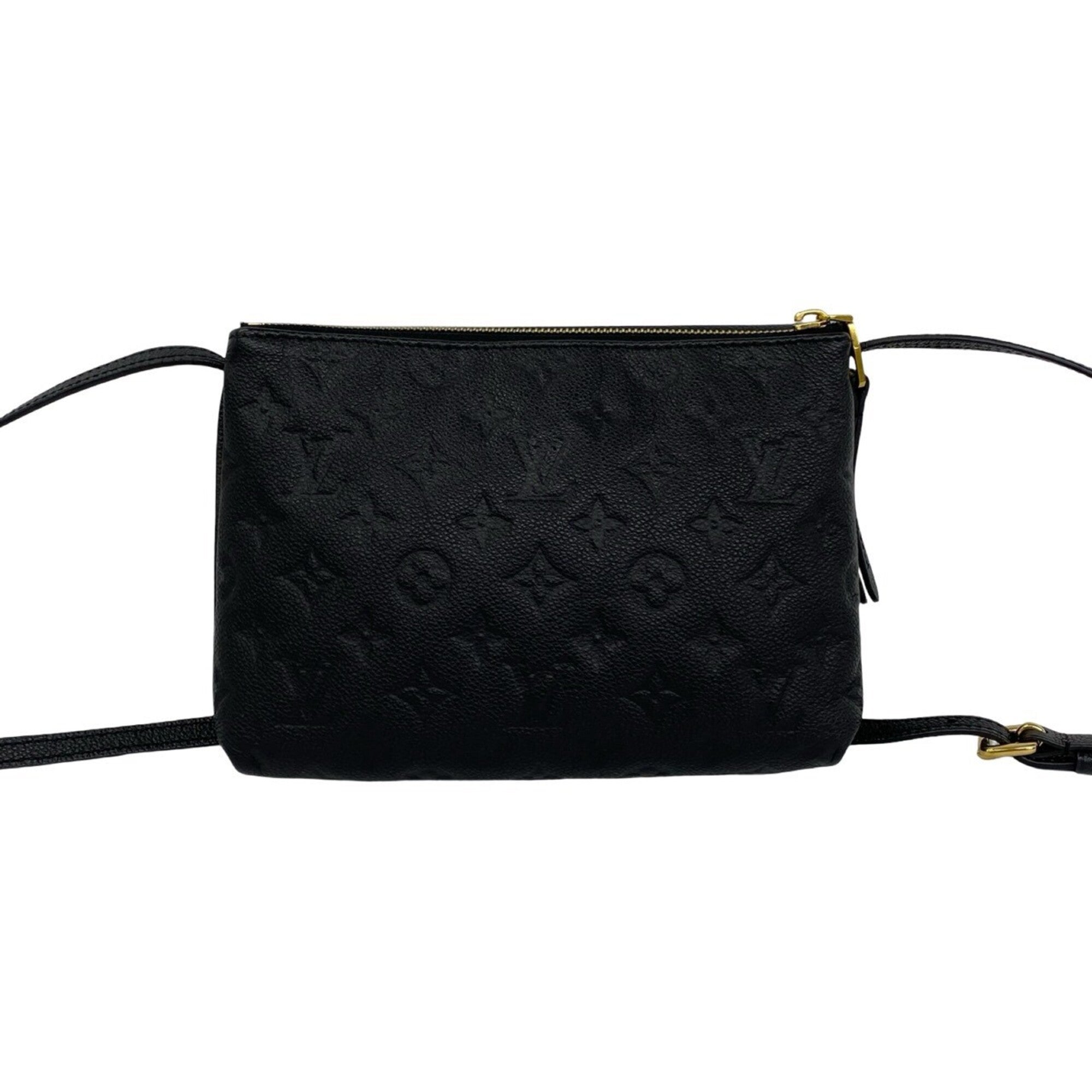 Louis Vuitton Black Leather Shoulder Bag (Pre-Owned)
