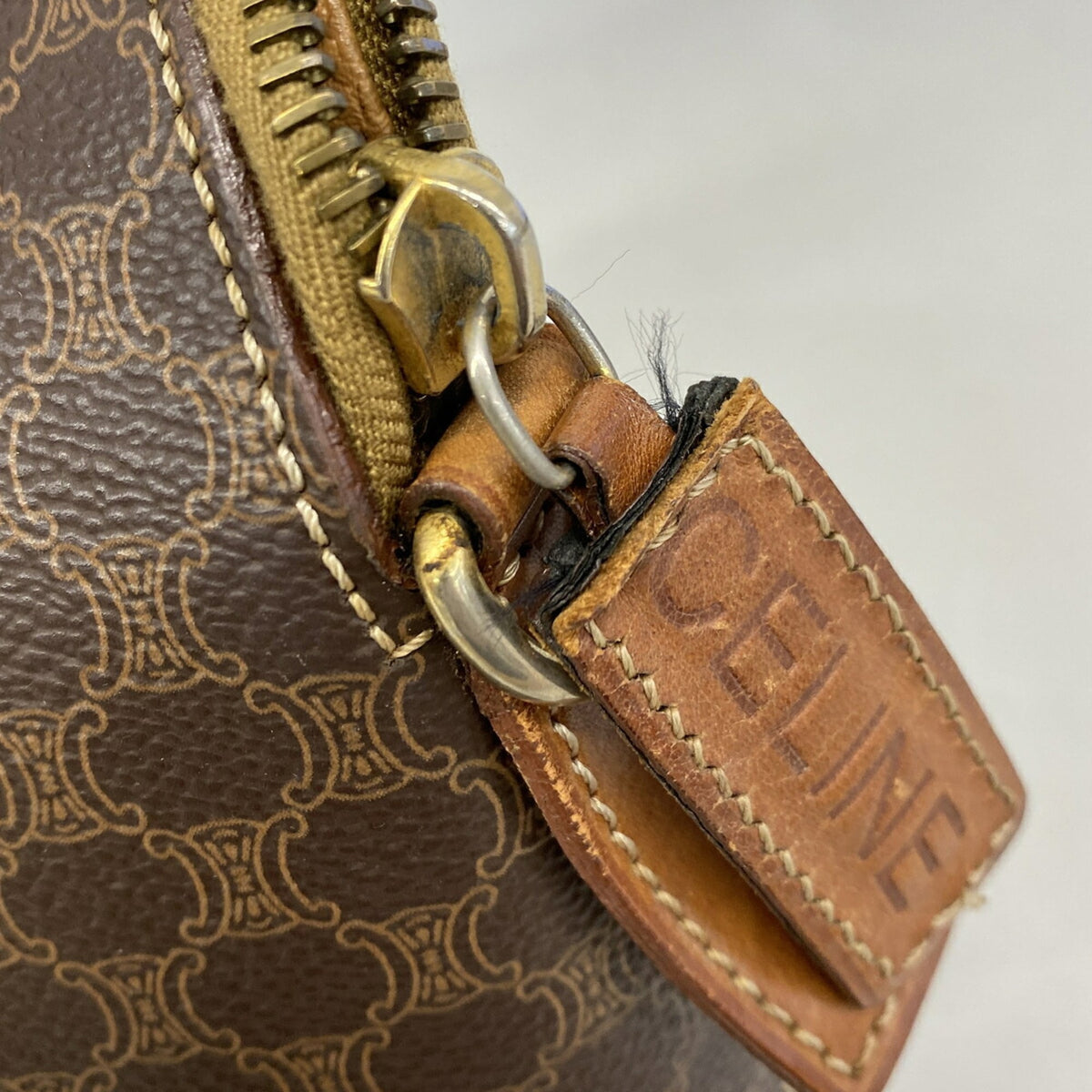 Celine Brown Pvc Handbag (Pre-Owned)