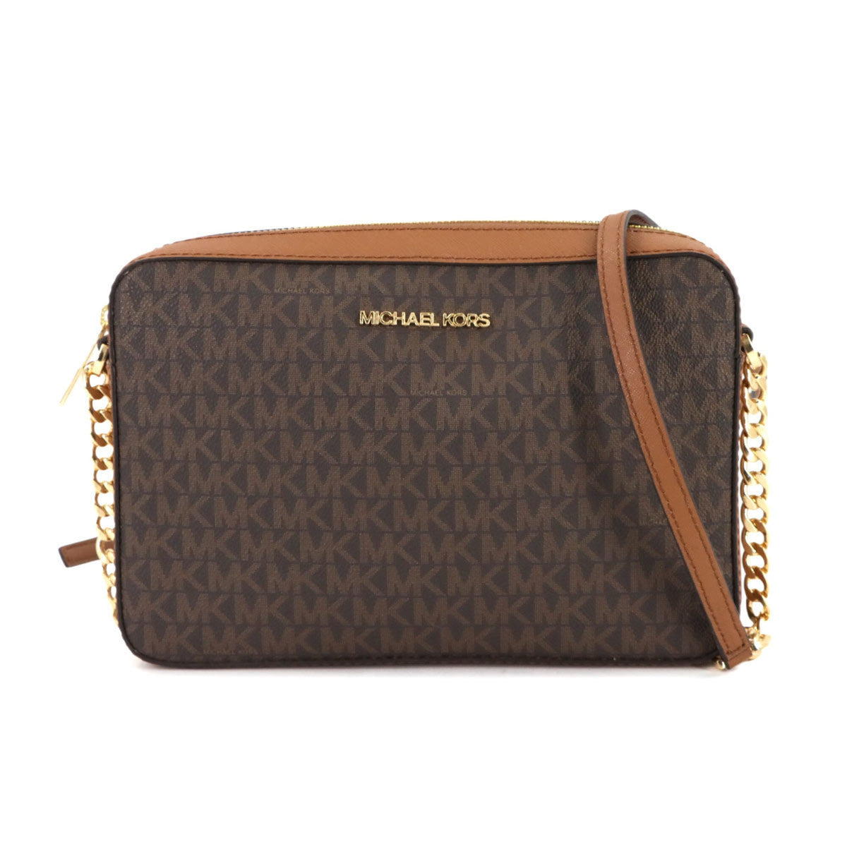 Michael Kors Brown Pvc Leather Handbag Shoulder Bag (Pre-Owned)