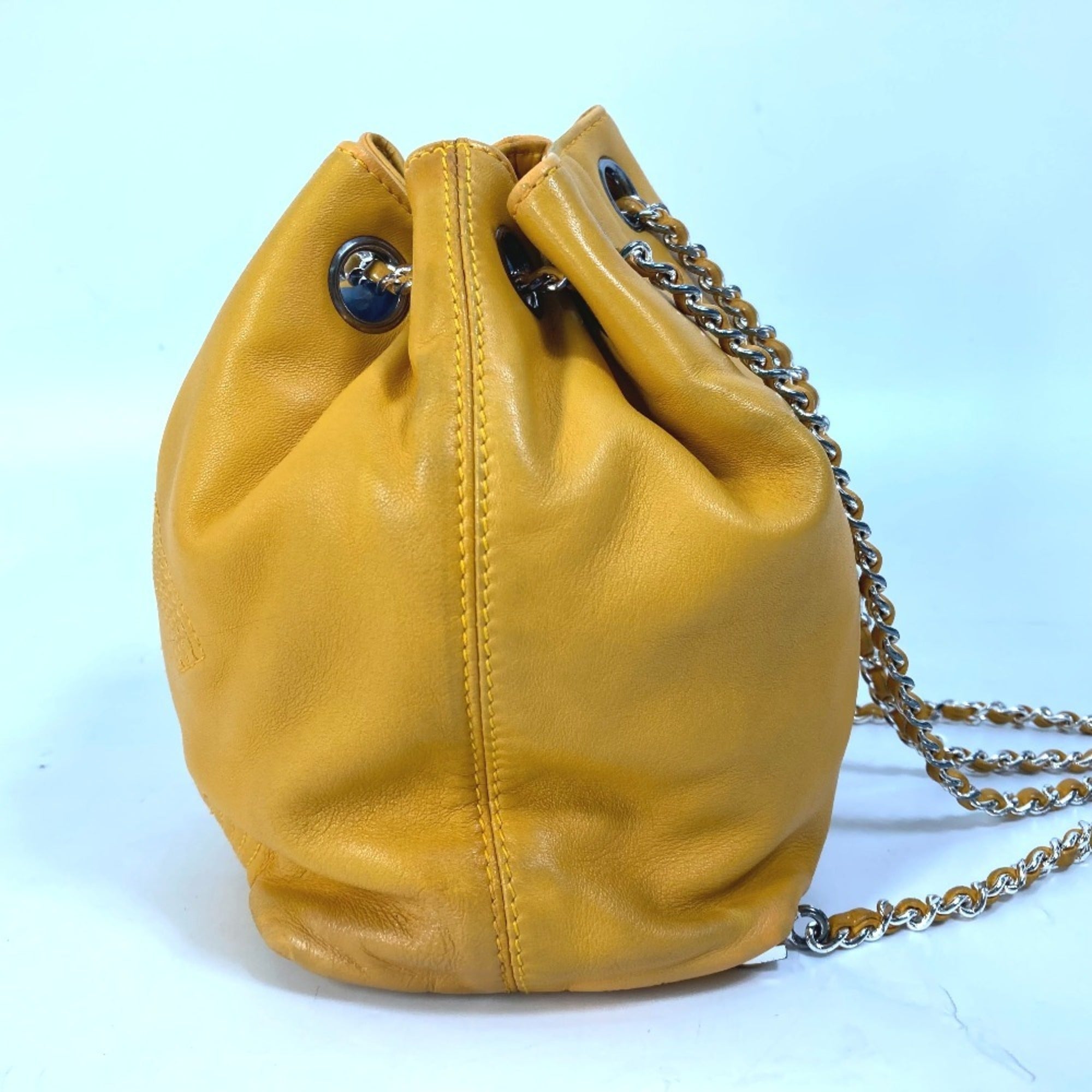 Chanel Yellow Leather Backpack (Pre-Owned)