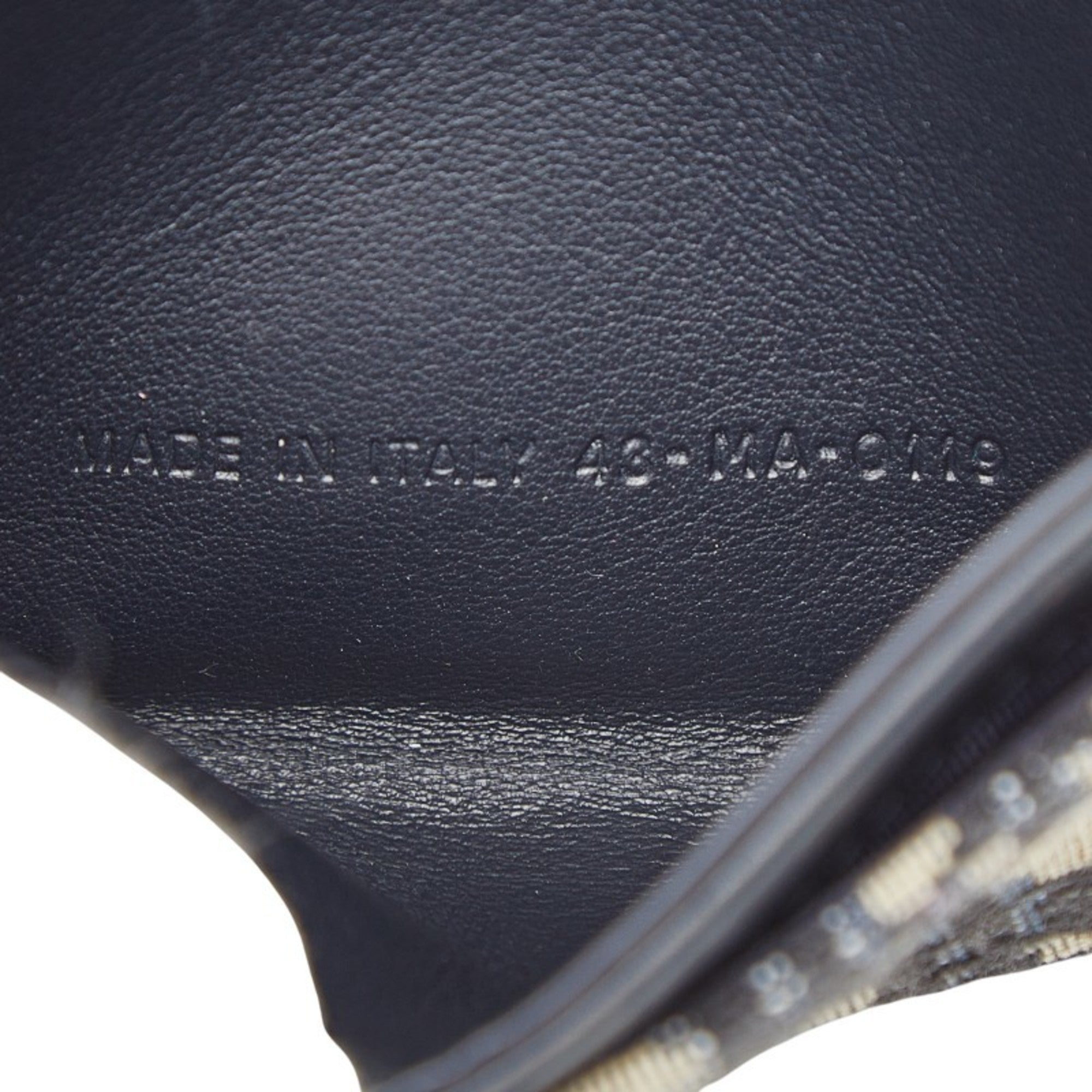 Christian Dior Navy Canvas Leather Coin Purse/Coin Case (Pre-Owned)