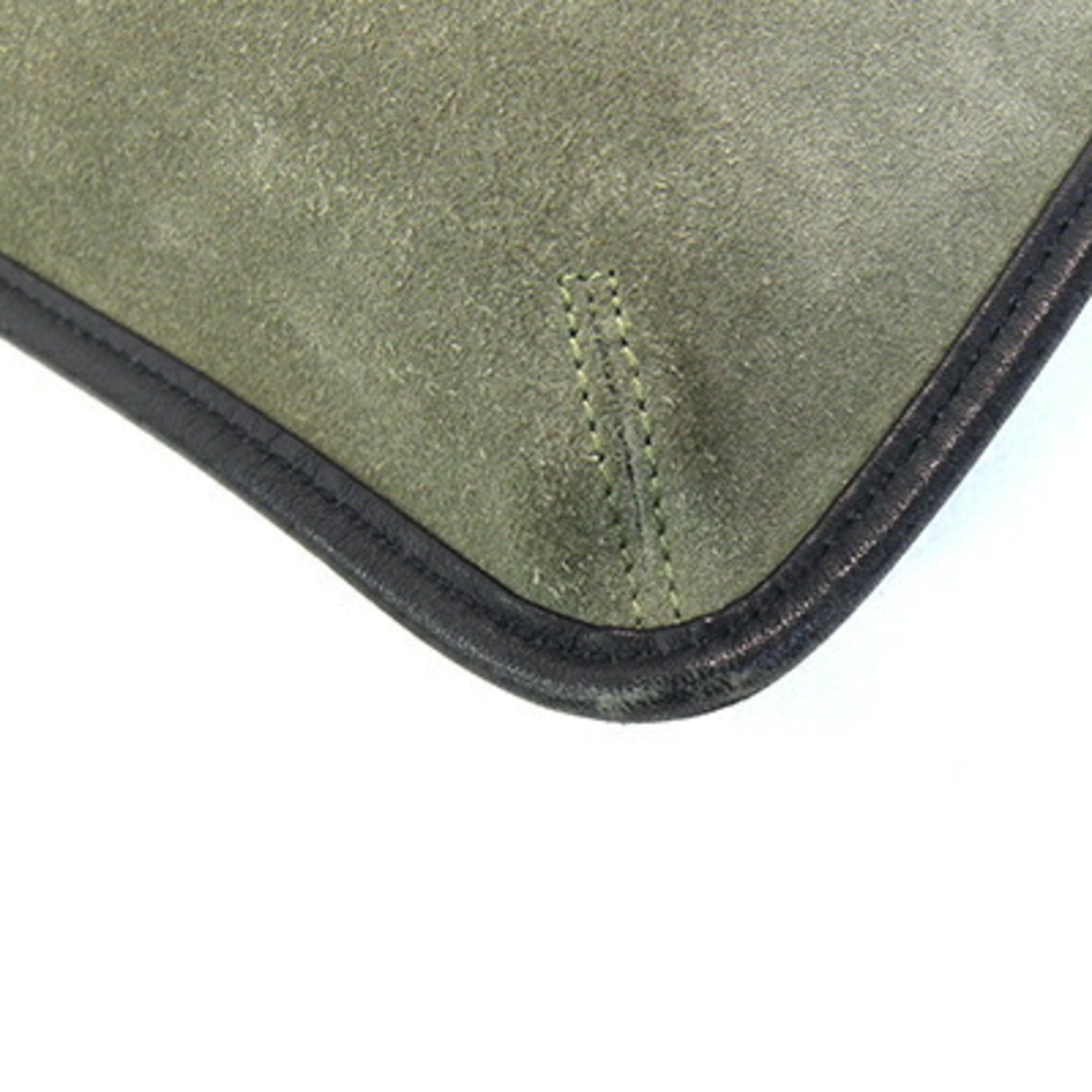 Loewe Black Green Khaki Suede Leather Shoulder Bag (Pre-Owned)