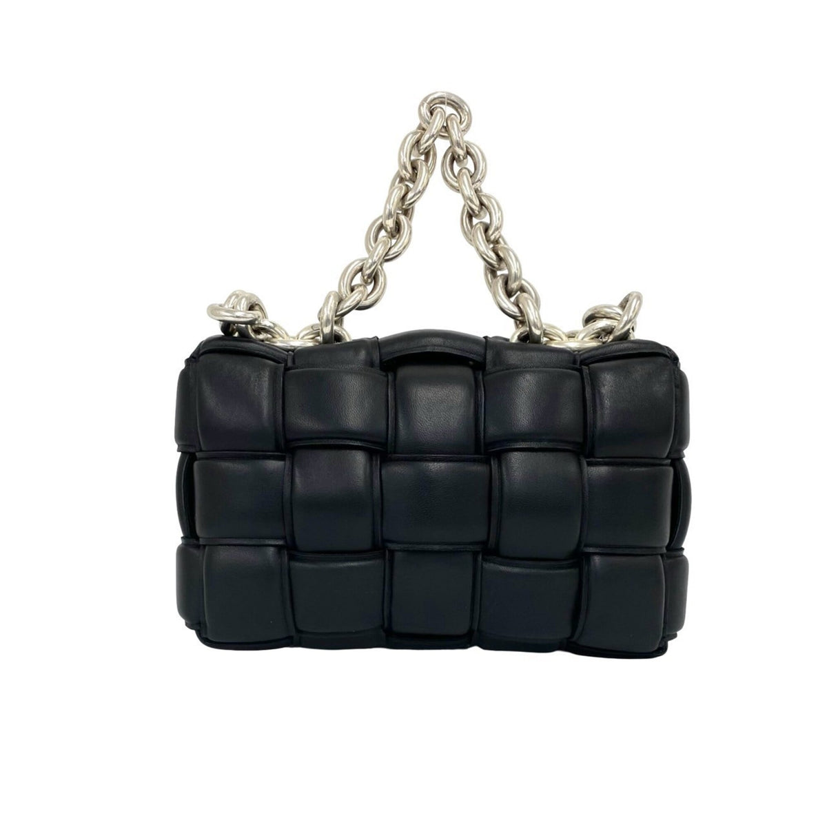 Bottega Veneta Black Leather Pochette Shoulder Bag (Pre-Owned)