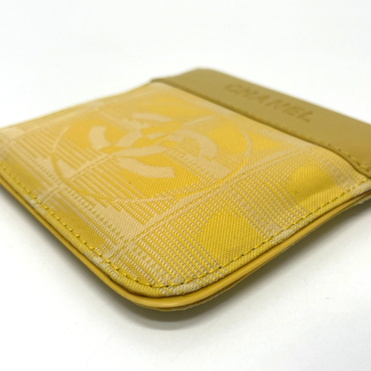 Chanel Yellow Leather Coin Purse/Coin Case (Pre-Owned)