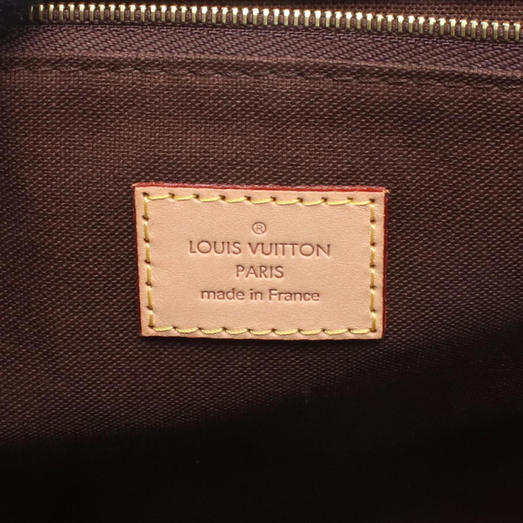 Louis Vuitton Brown Monogram Coated Canvas Leather Handbag Shoulder Bag (Pre-Owned)