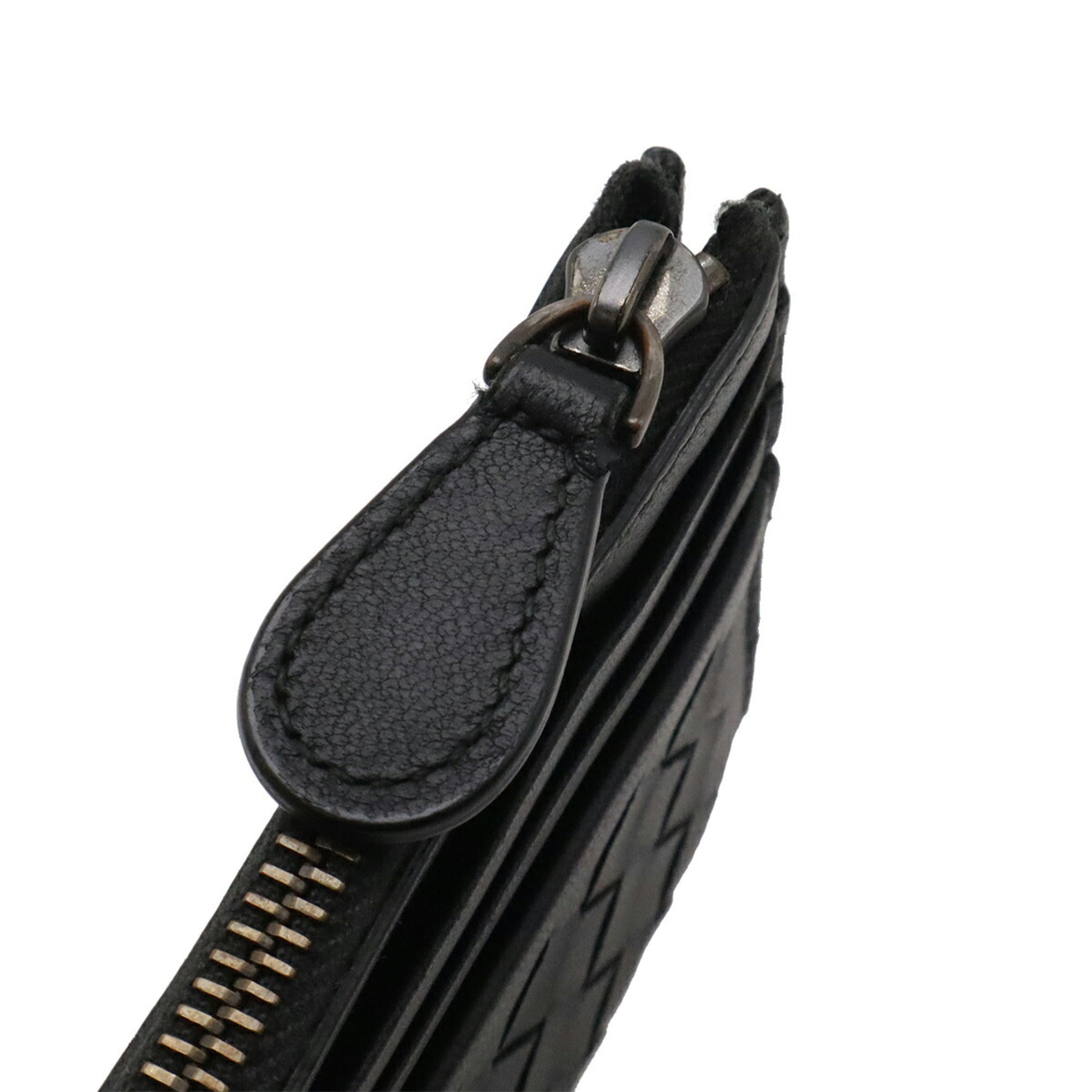 Bottega Veneta Black Intrecciato Coin Purse/Coin Case (Pre-Owned)