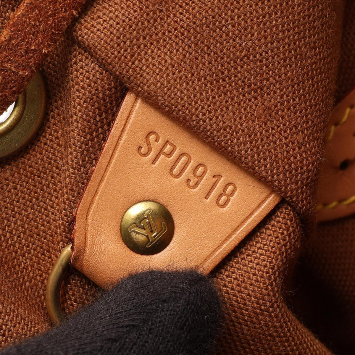 Louis Vuitton Brown Coated Canvas Leather Backpack Handbag (Pre-Owned)