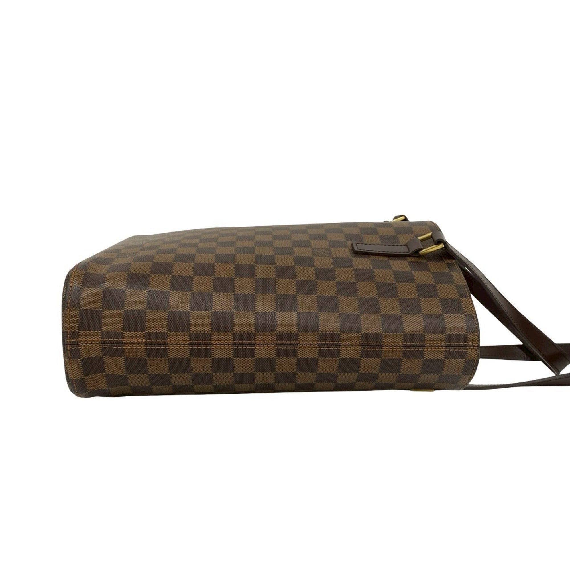 Louis Vuitton Brown Leather Pvc Handbag Tote Bag (Pre-Owned)