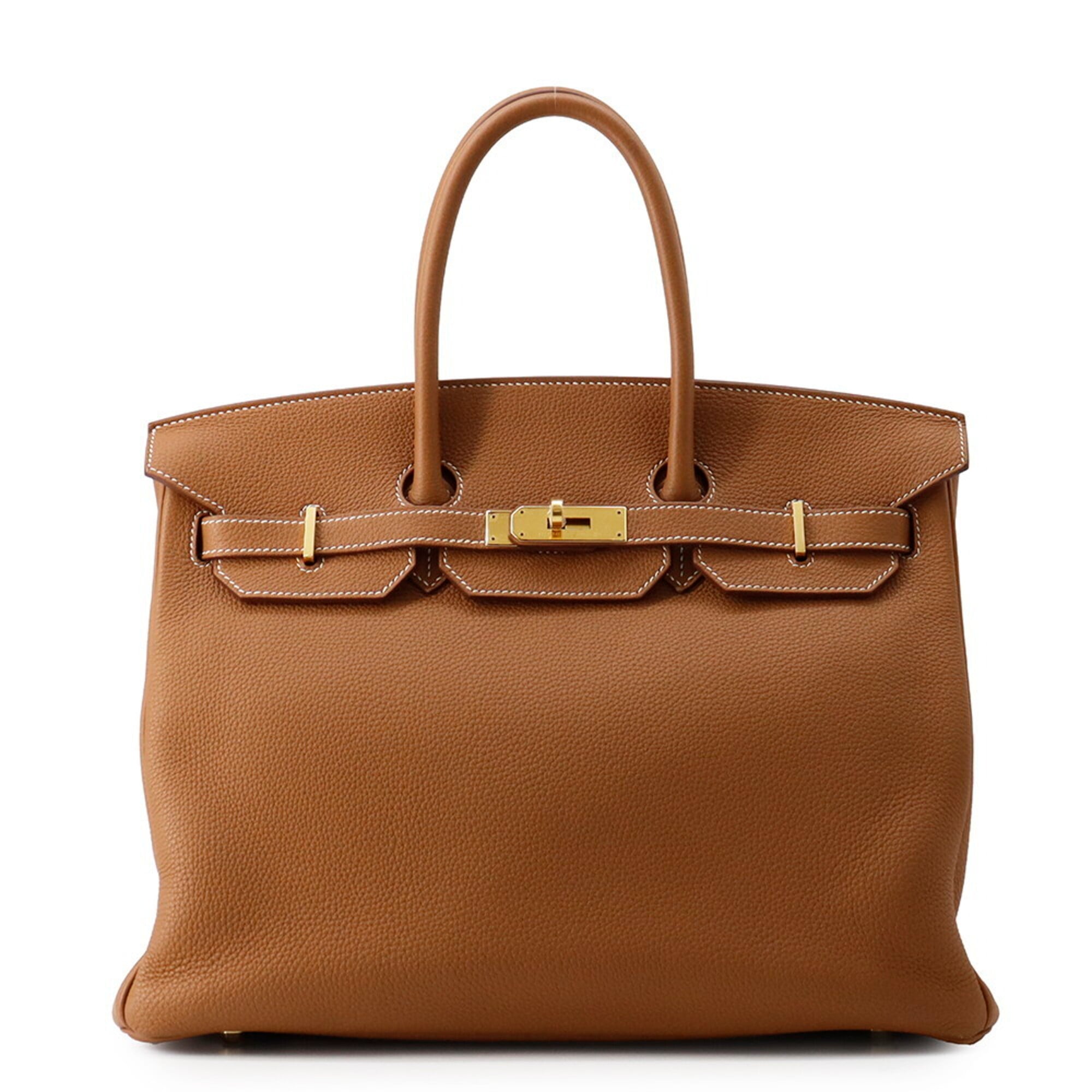 Hermes Birkin Gold Togo Leather Handbag (Pre-Owned)