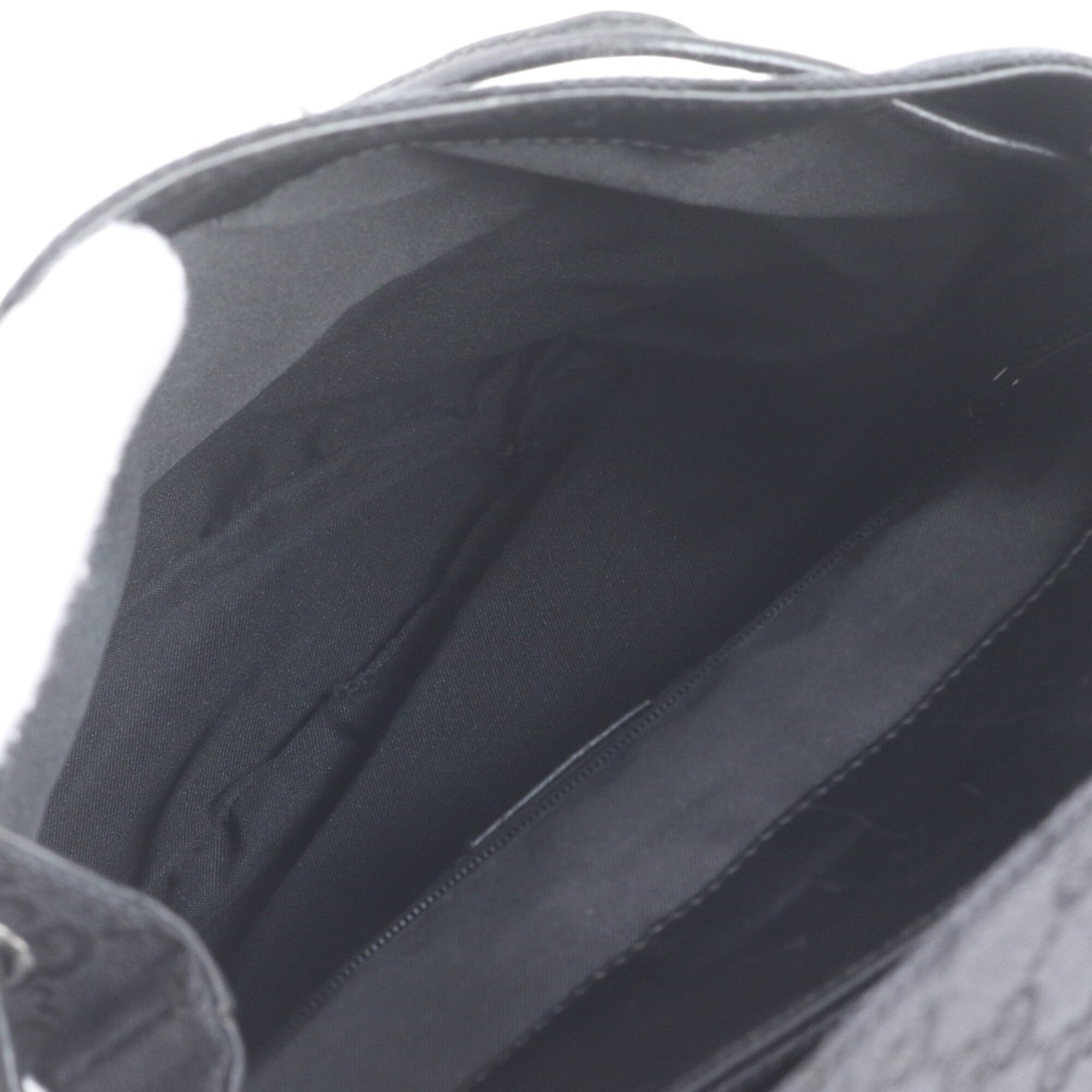 Gucci Gg Canvas Black Gg Canvas Leather Backpack Handbag (Pre-Owned)