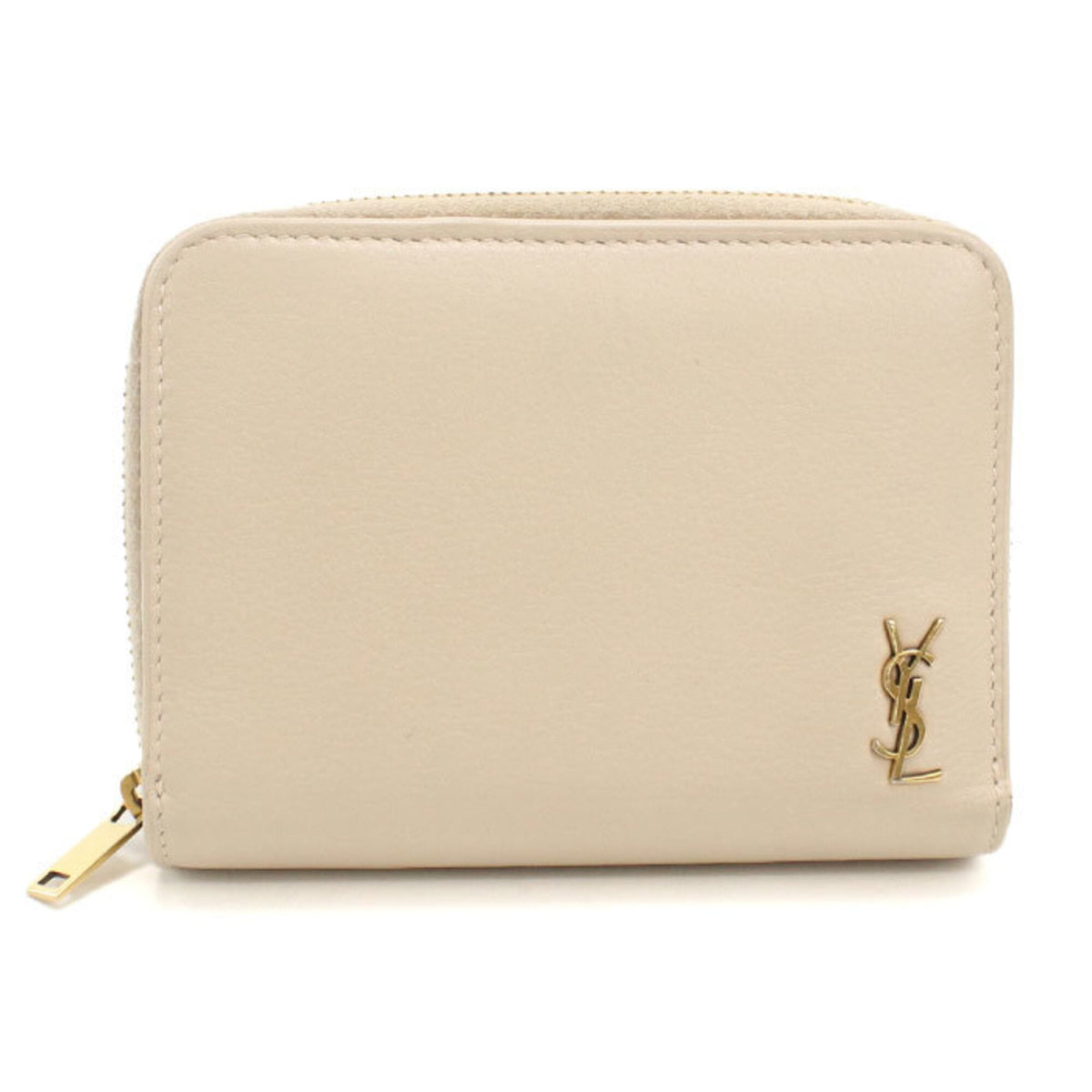 Saint Laurent Beige Leather Wallet (Bi-Fold) (Pre-Owned)