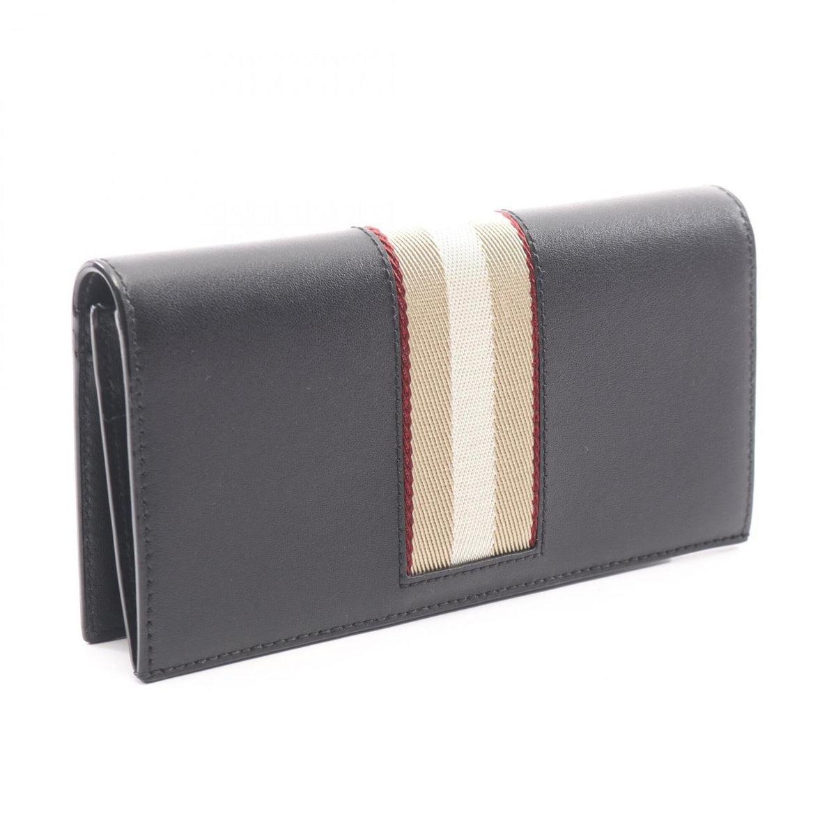 Bally Black Multi-Color Leather Long Wallet (Bi-Fold) (Pre-Owned)