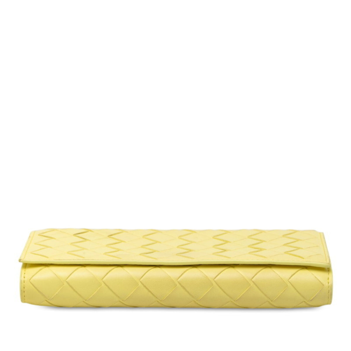 Bottega Veneta Yellow Leather Long Wallet (Bi-Fold) (Pre-Owned)