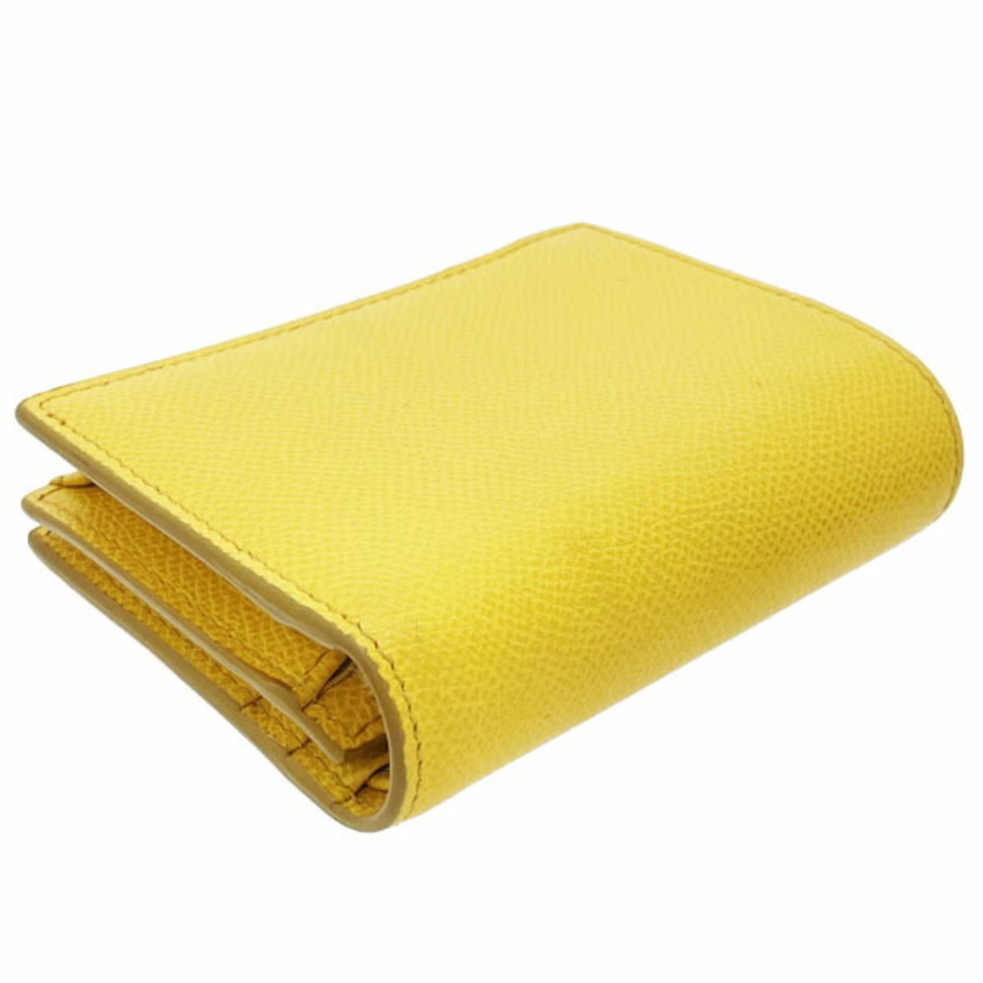 Salvatore Ferragamo Vara Yellow Leather Wallet (Bi-Fold) (Pre-Owned)