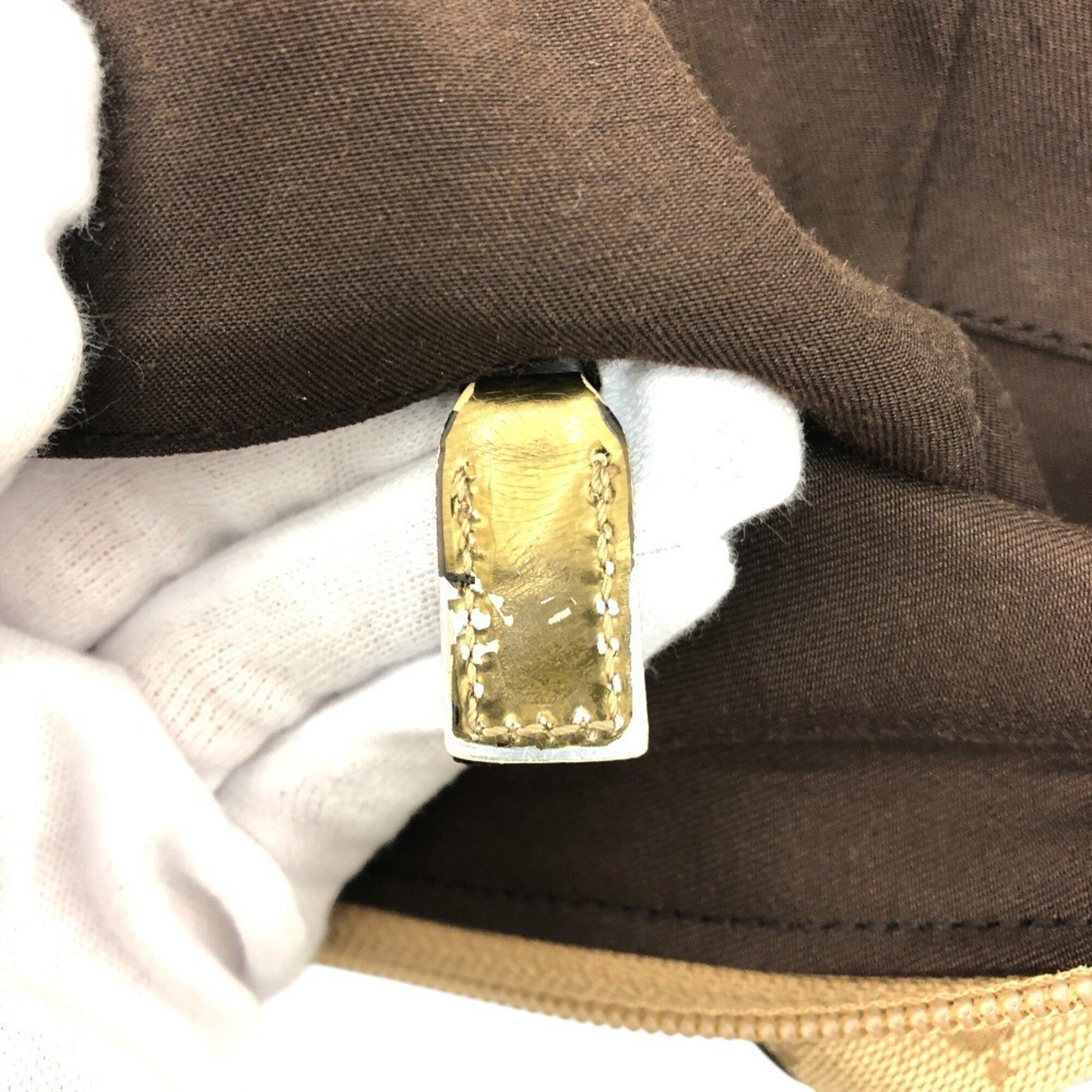 Gucci Beige Gg Canvas Boston Bag Tote Bag (Pre-Owned)