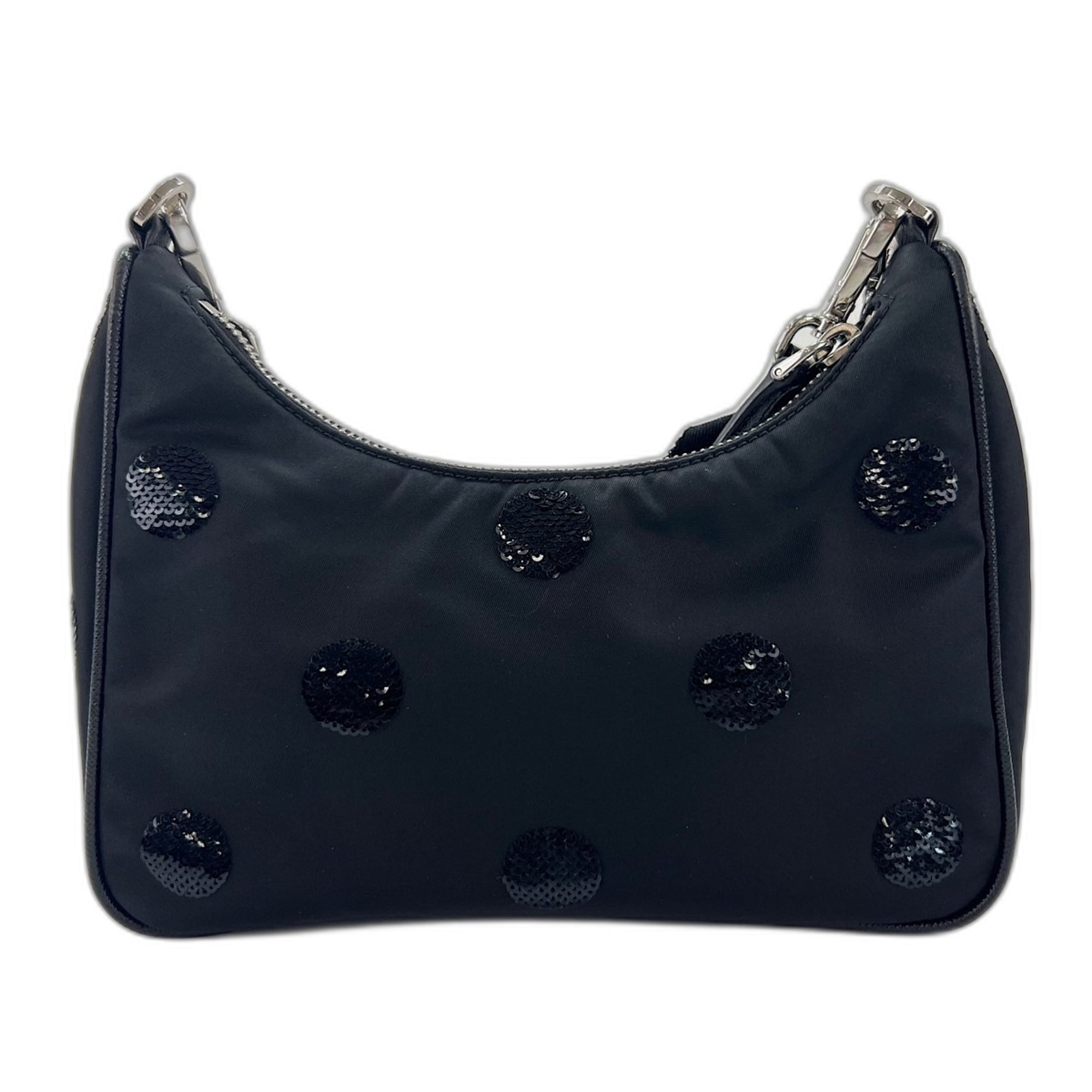 Prada Black Spangles Handbag Shoulder Bag (Pre-Owned)