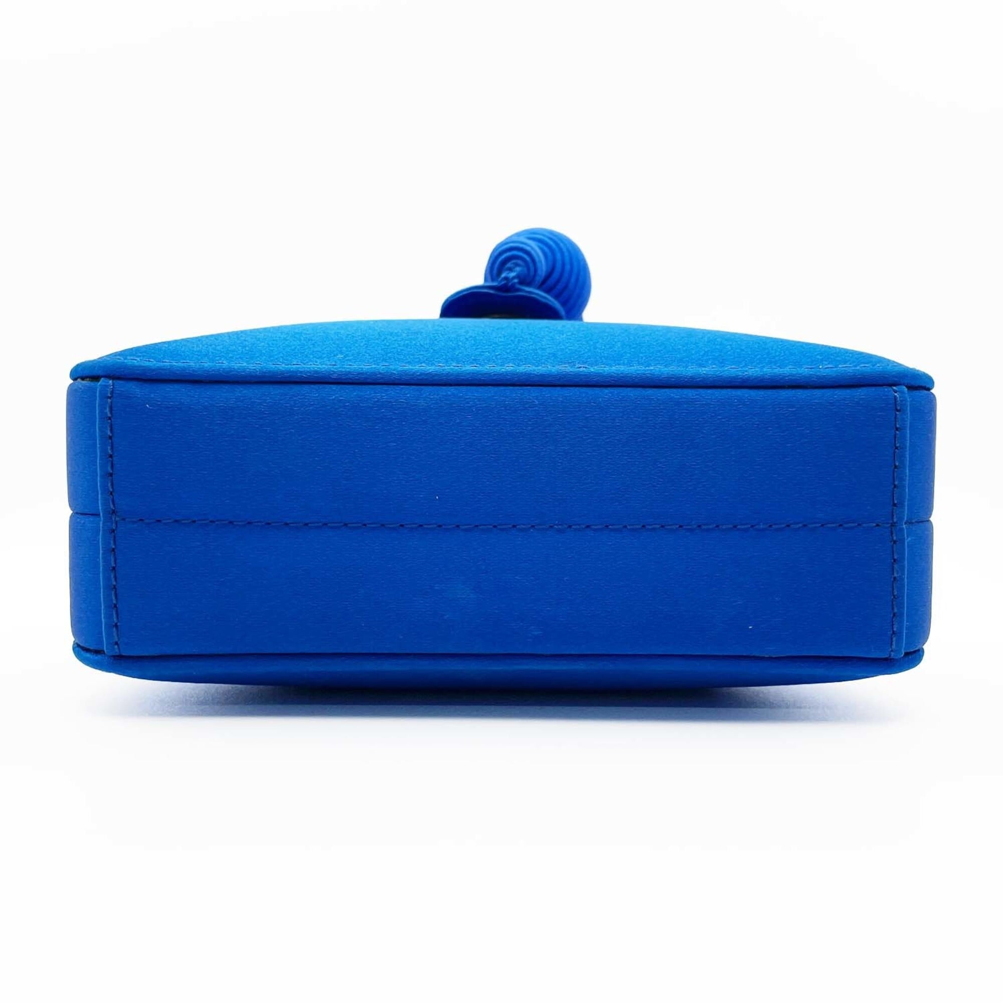 Loewe Blue Satin Clutch Bag Shoulder Bag (Pre-Owned)