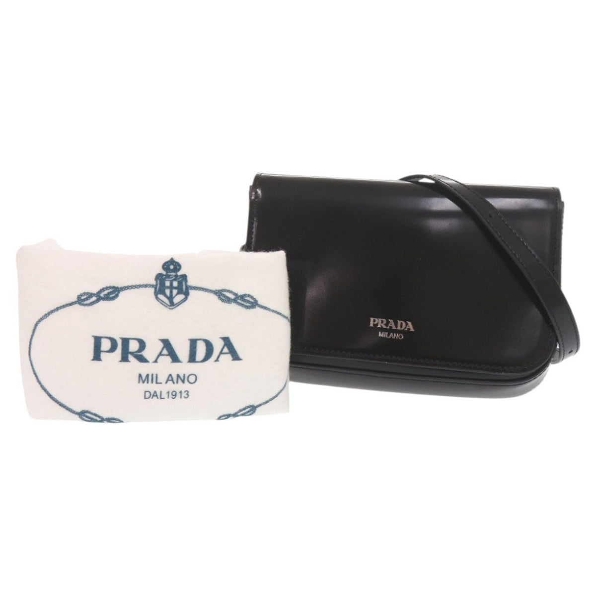 Prada Black Leather Shoulder Bag (Pre-Owned)