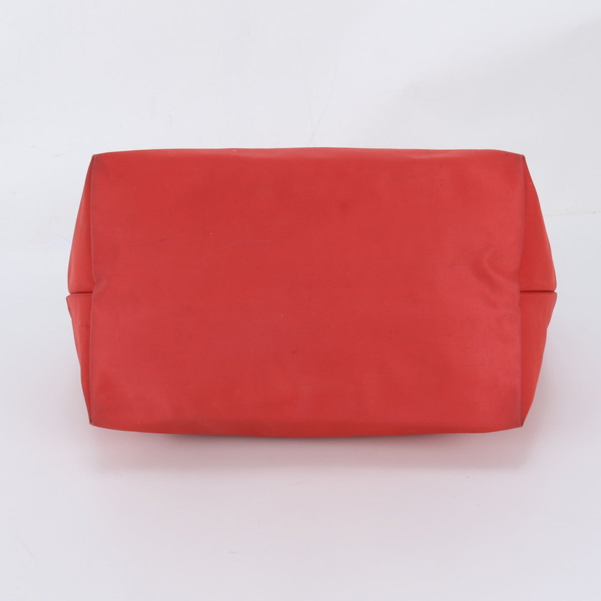 Longchamp Red Color Leather Nylon Handbag Shoulder Bag Tote Bag (Pre-Owned)