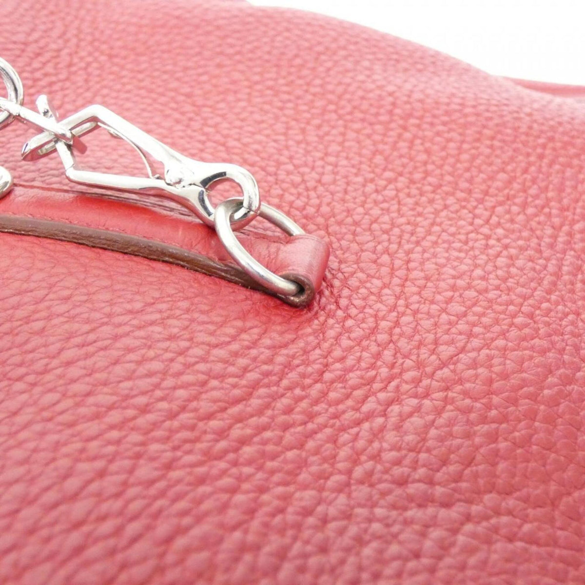 Hermes Rouge Garance Taurillon Clemence Leather Shoulder Bag (Pre-Owned)