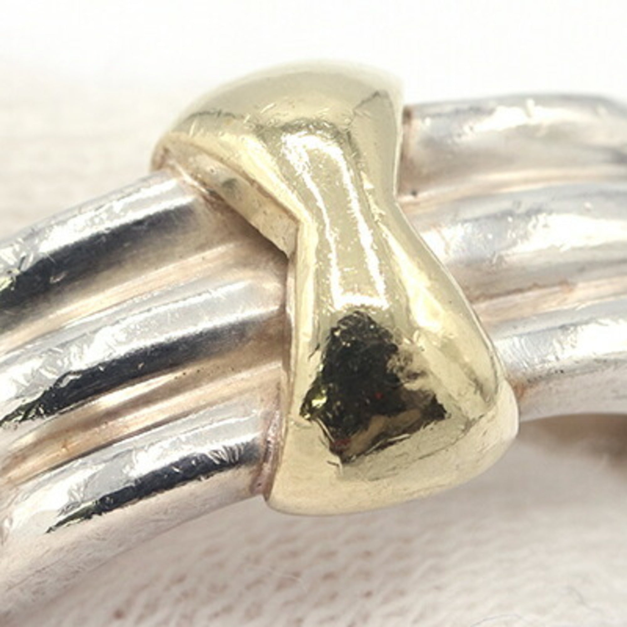 Tiffany Yellow Gold (18K) Sterling Silver 925 Band Ring (Pre-Owned)
