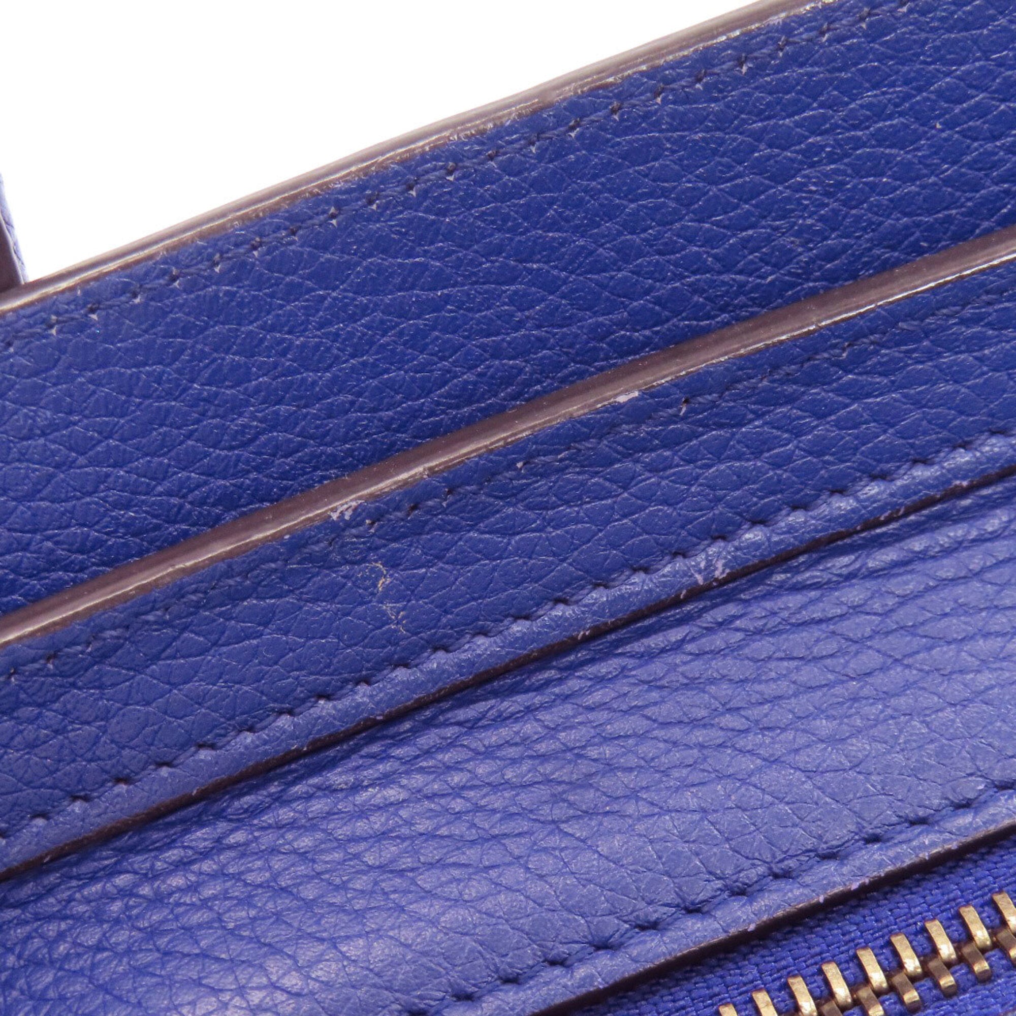 Celine Luggage Blue Leather Handbag (Pre-Owned)