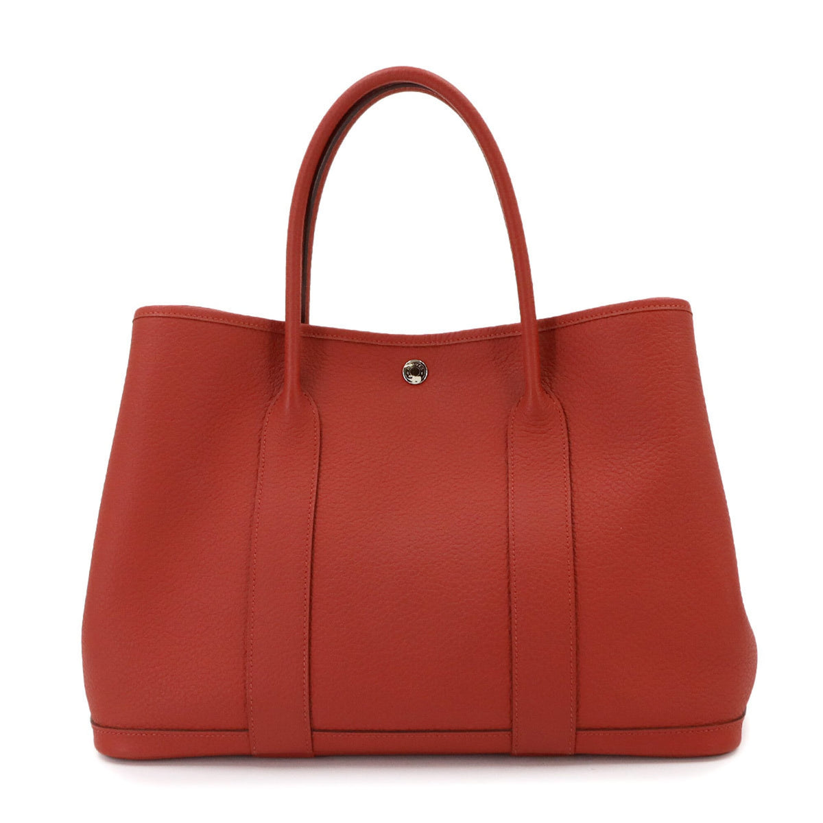 Hermes Red Color Country Leather Handbag Tote Bag (Pre-Owned)