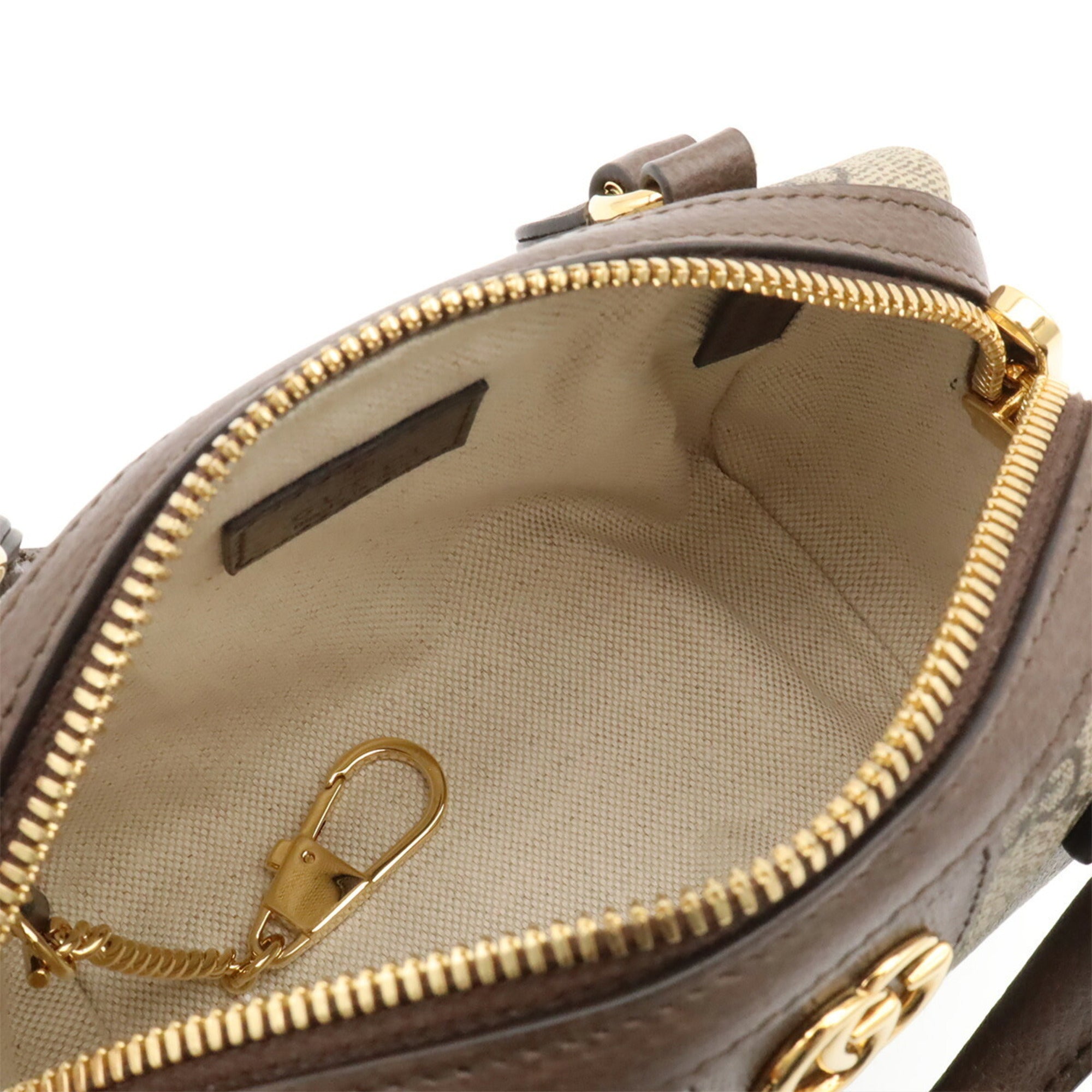 Gucci Beige Brown Green Gg Supreme Handbag Shoulder Bag (Pre-Owned)