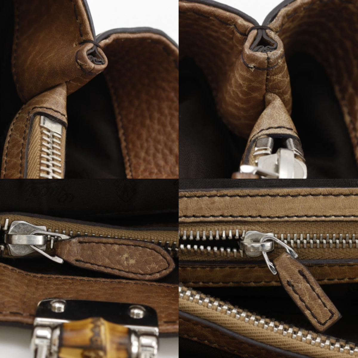 Gucci Brown Leather Tote Bag (Pre-Owned)