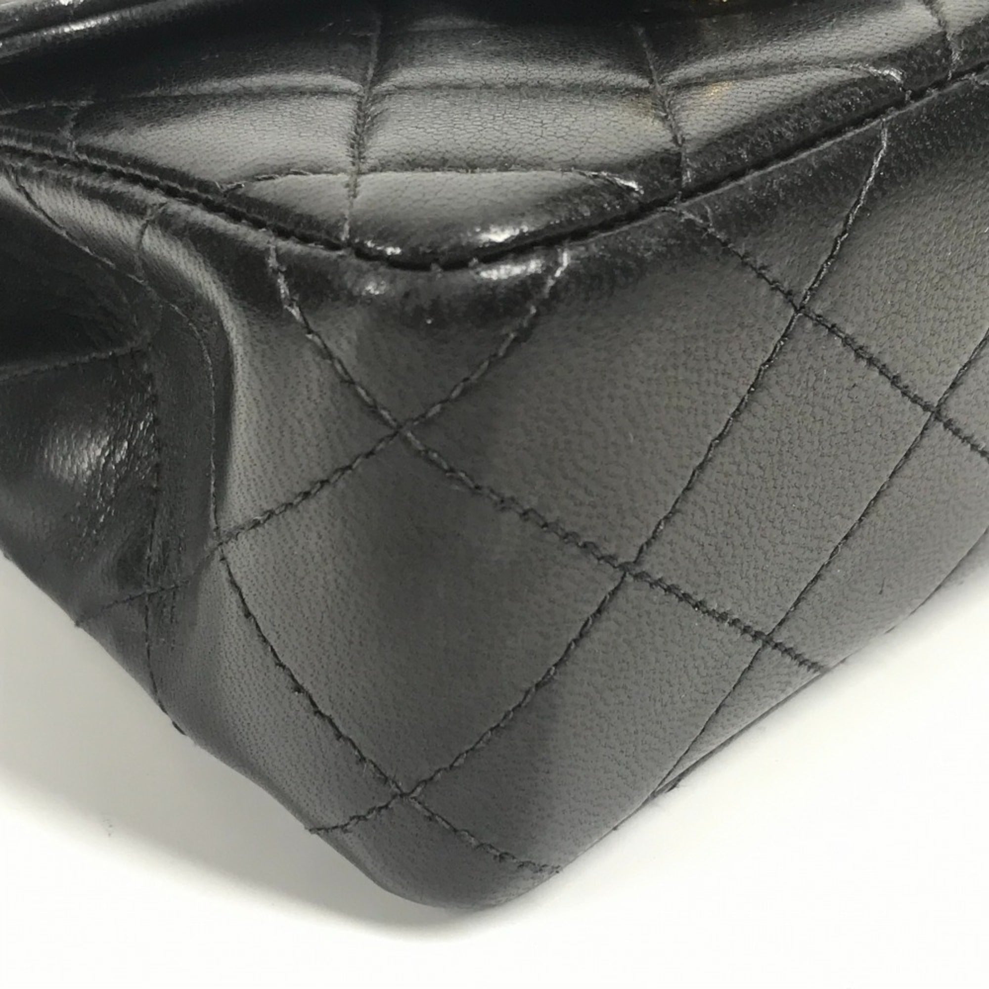 Chanel Black Leather Handbag Tote Bag (Pre-Owned)
