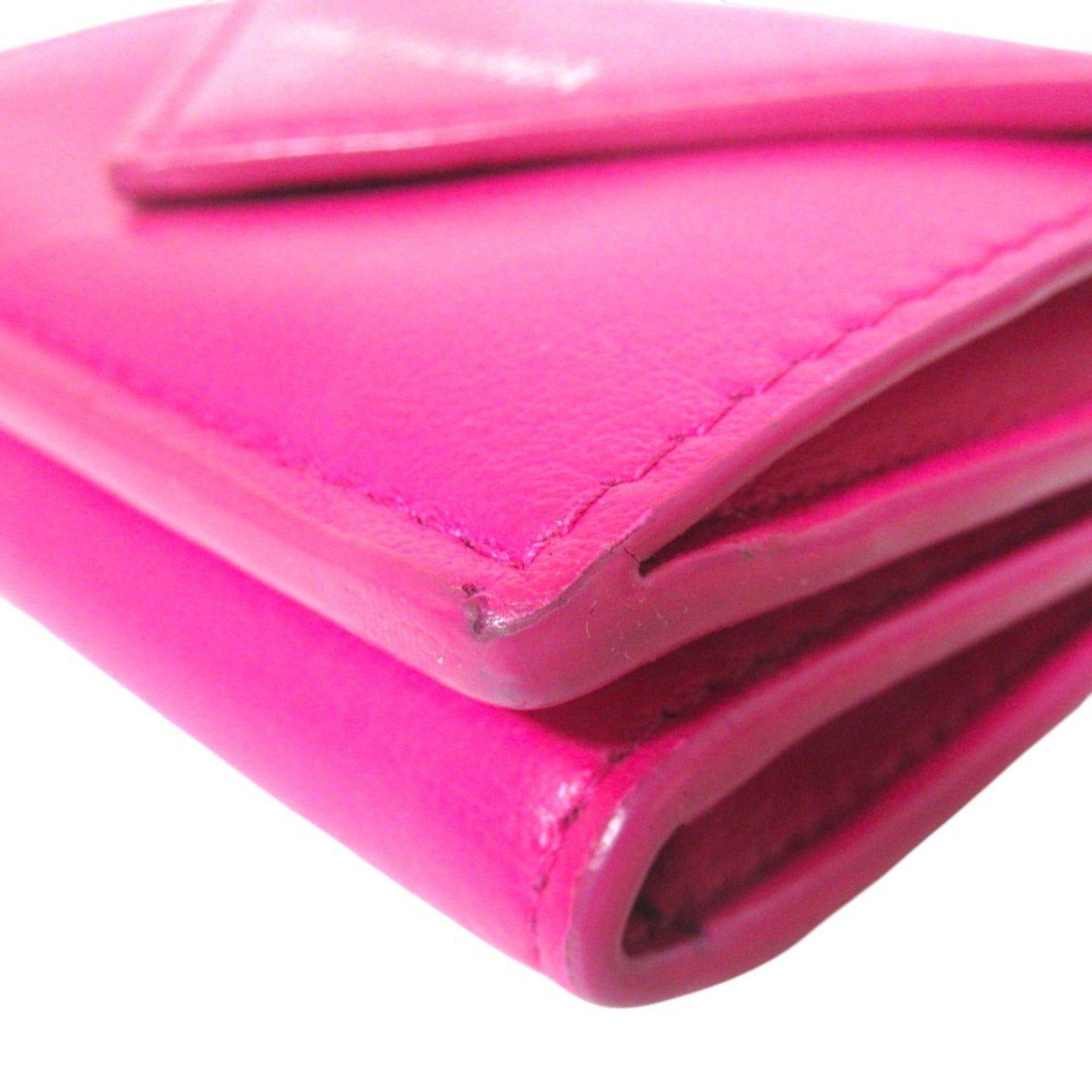 Balenciaga Pink Leather Wallet (Tri-Fold) (Pre-Owned)