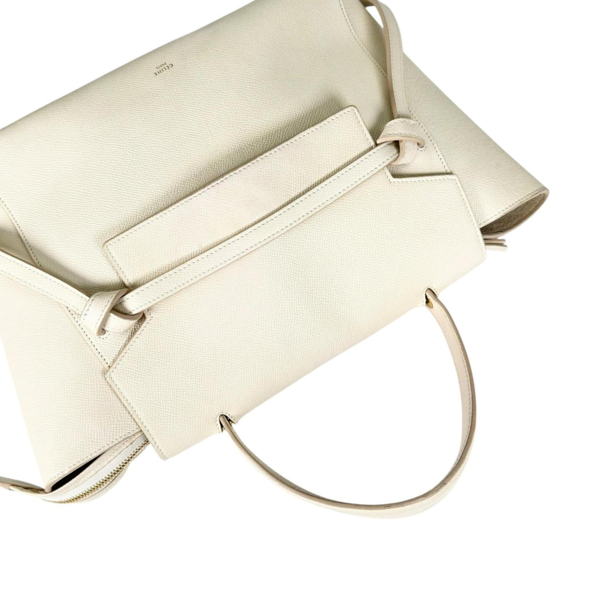 Celine Ivory White Leather Handbag (Pre-Owned)