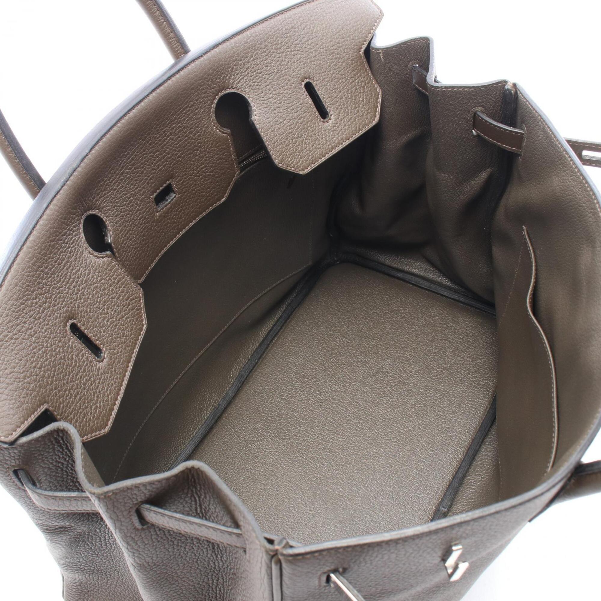 Hermes Gray Togo Leather Handbag (Pre-Owned)