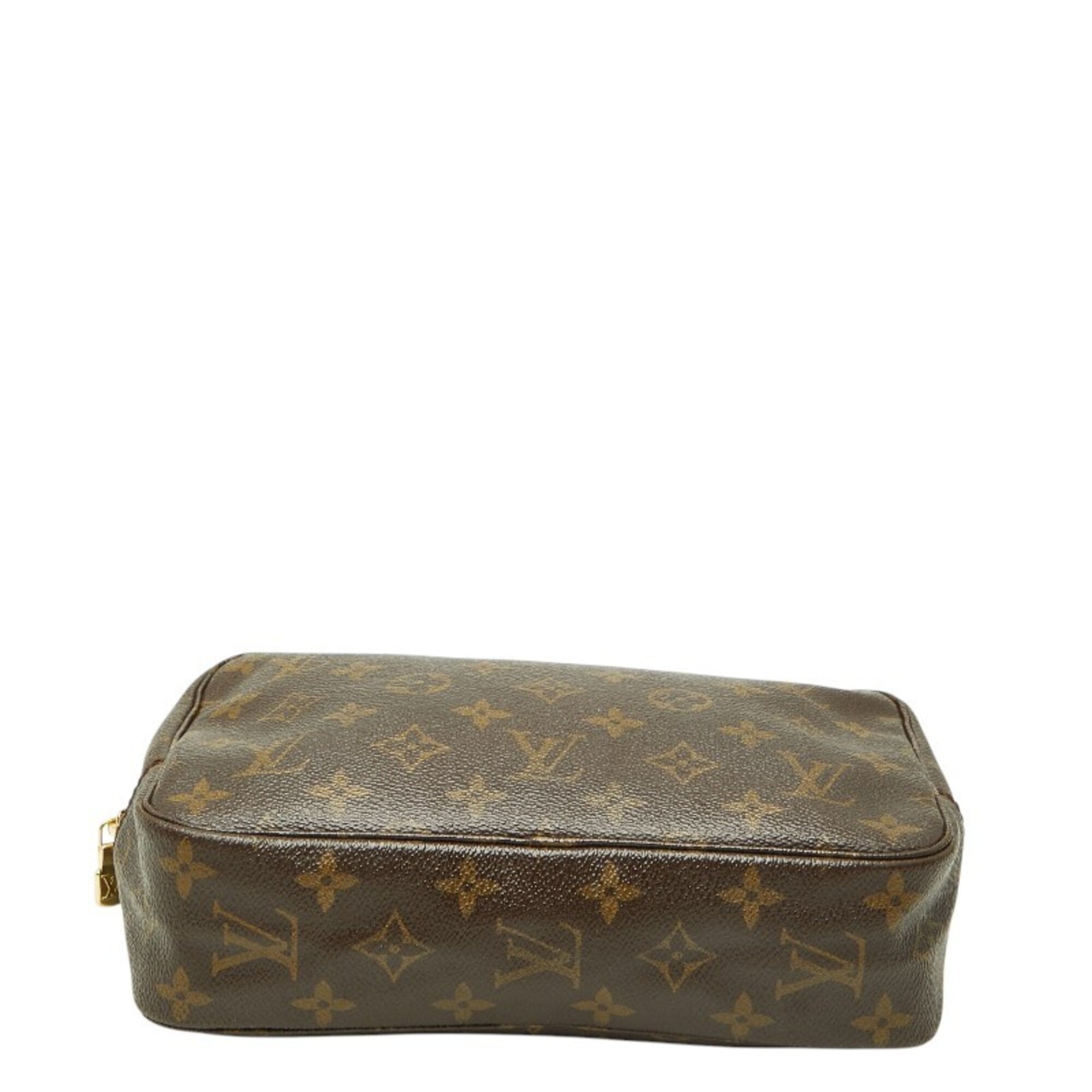 Louis Vuitton Brown Pvc Leather Clutch Bag Handbag Pouch (Pre-Owned)