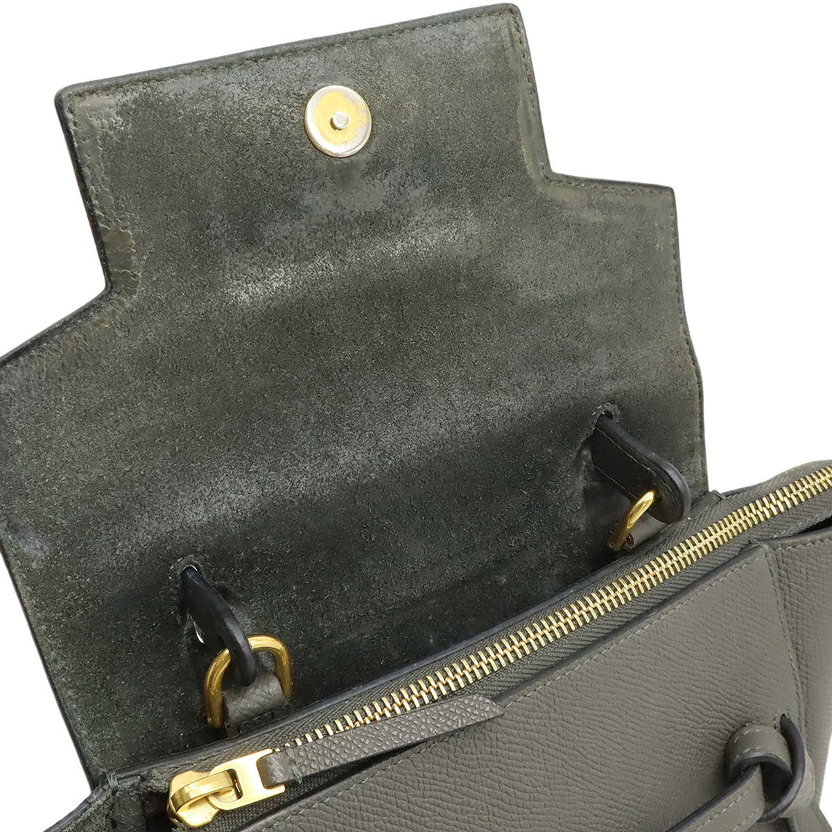 Celine Gray Leather Handbag Shoulder Bag (Pre-Owned)