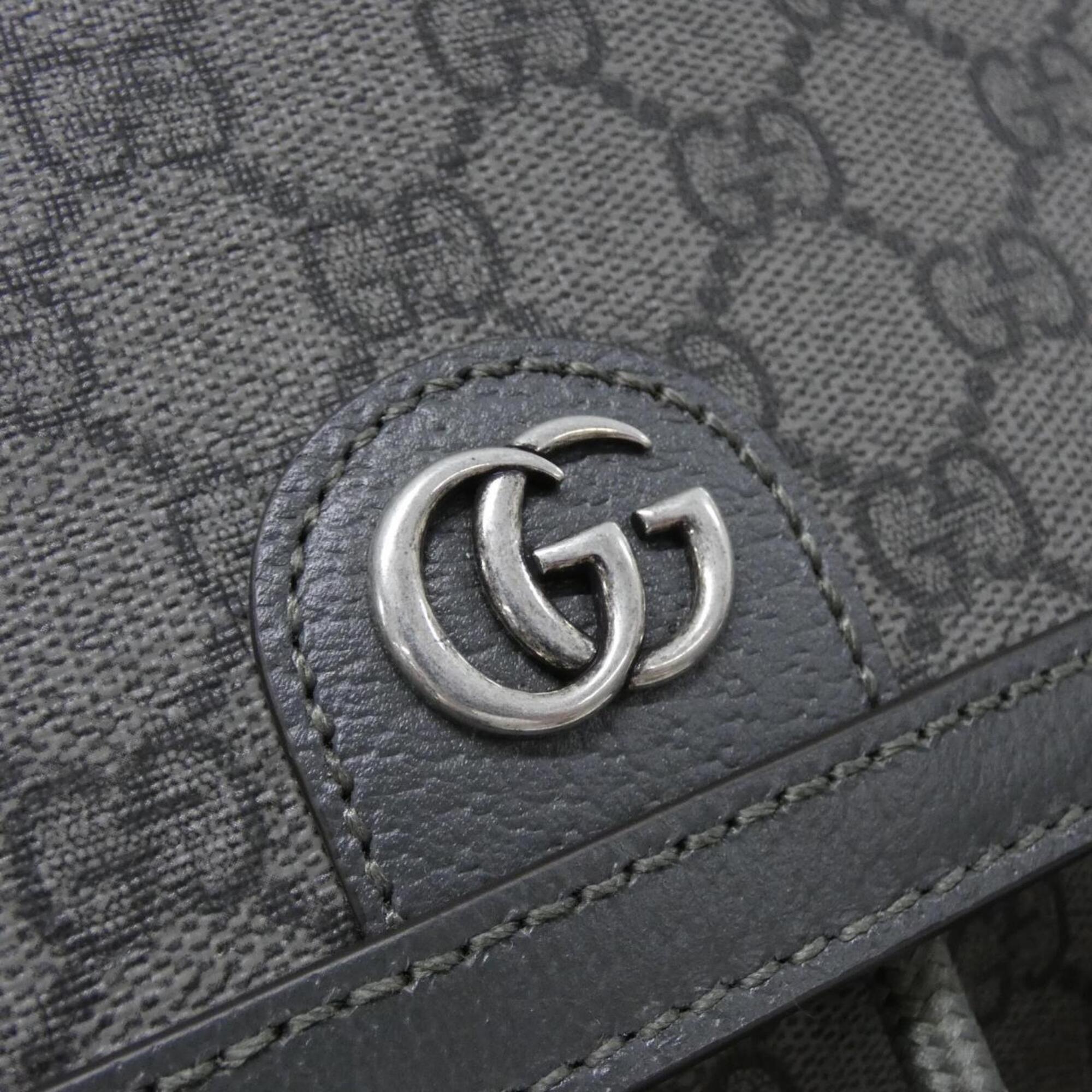 Gucci Black Gray Gg Supreme Backpack (Pre-Owned)