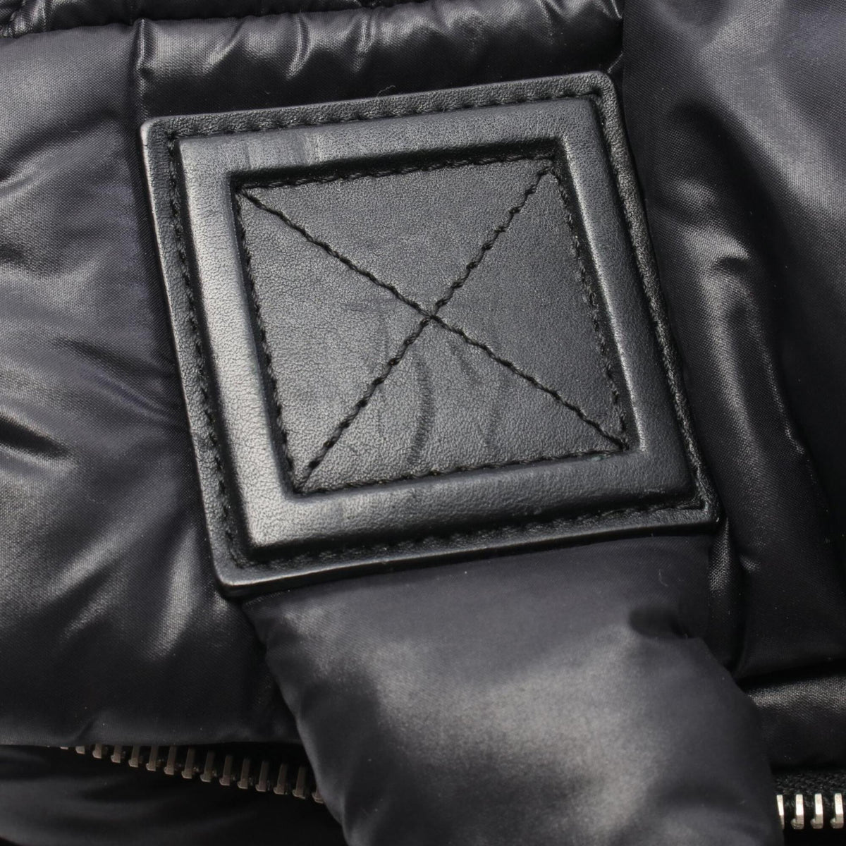 Chanel Black Nylon Leather Handbag (Pre-Owned)