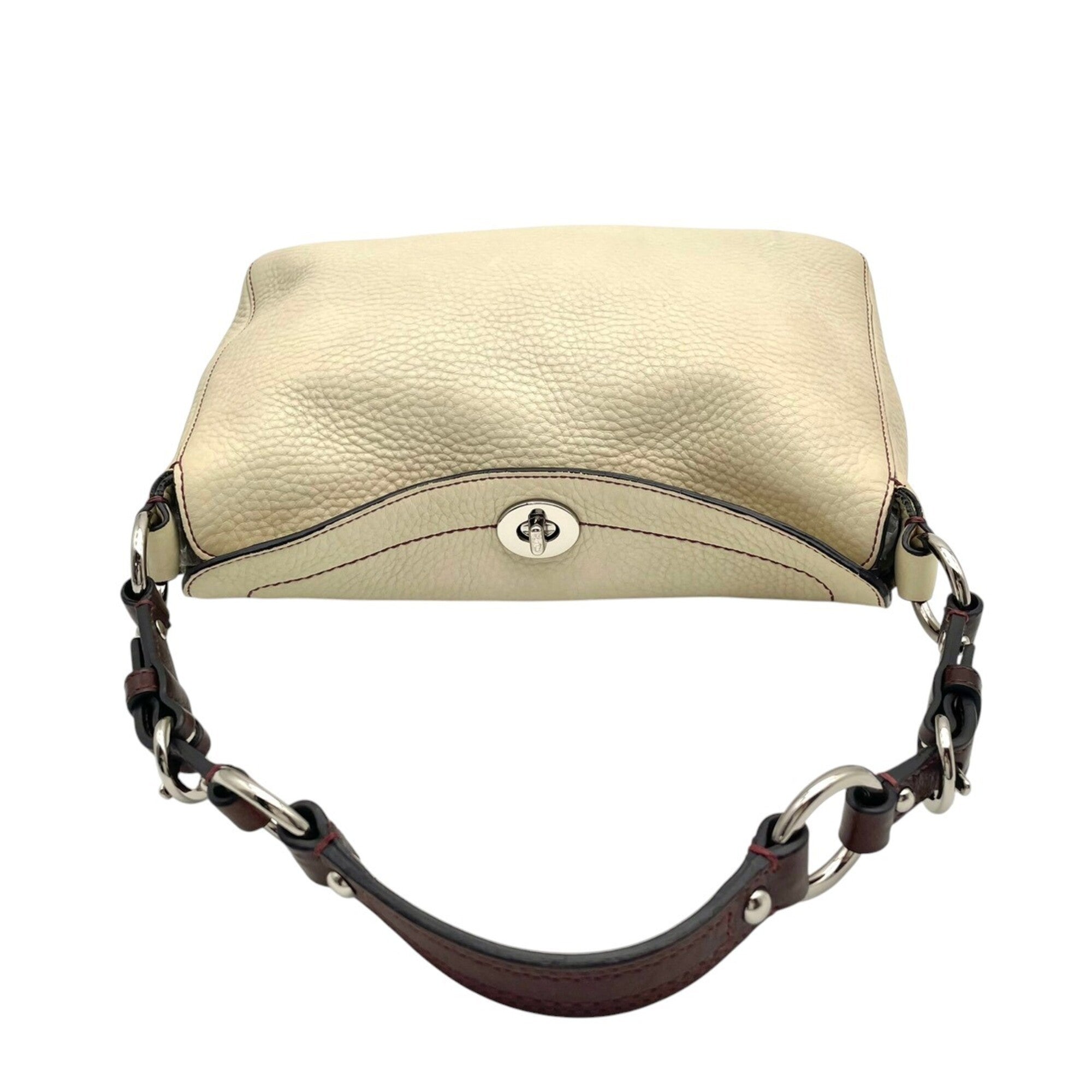 Coach Ivory Leather Handbag Shoulder Bag (Pre-Owned)