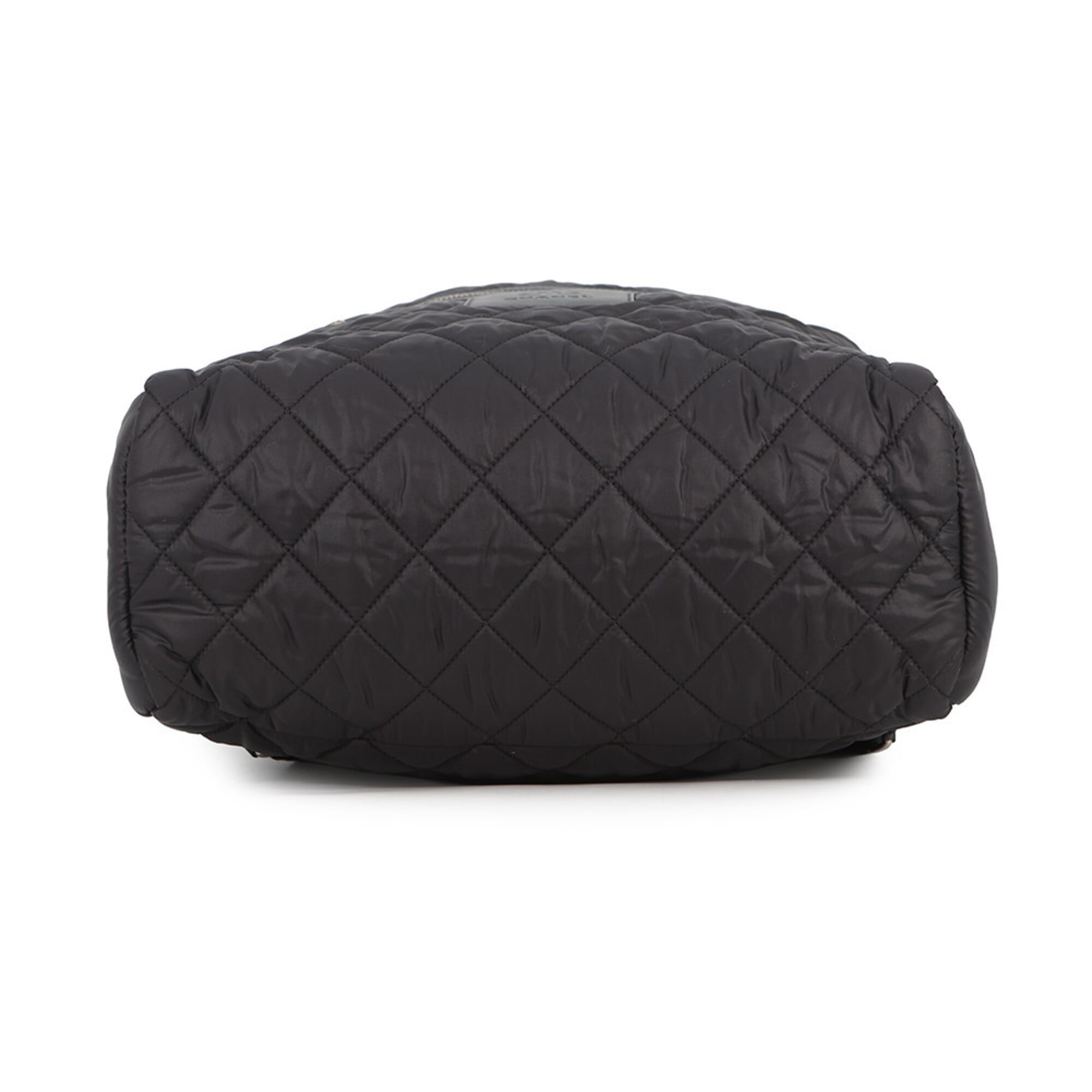 Chanel Black Bordeaux Nylon Leather Handbag (Pre-Owned)